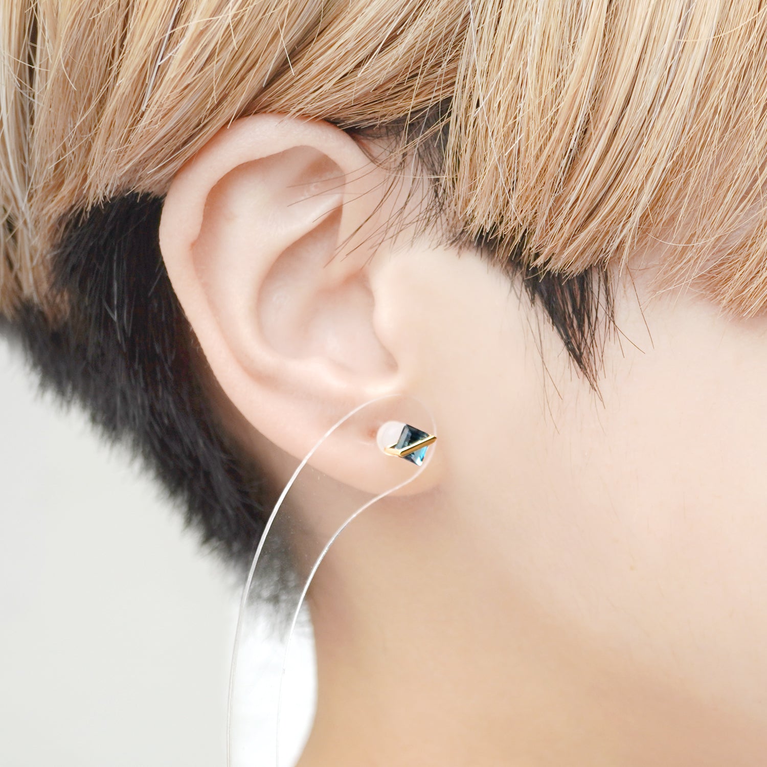 BAND EARRINGS LONDON BLUE TOPAZ #2609