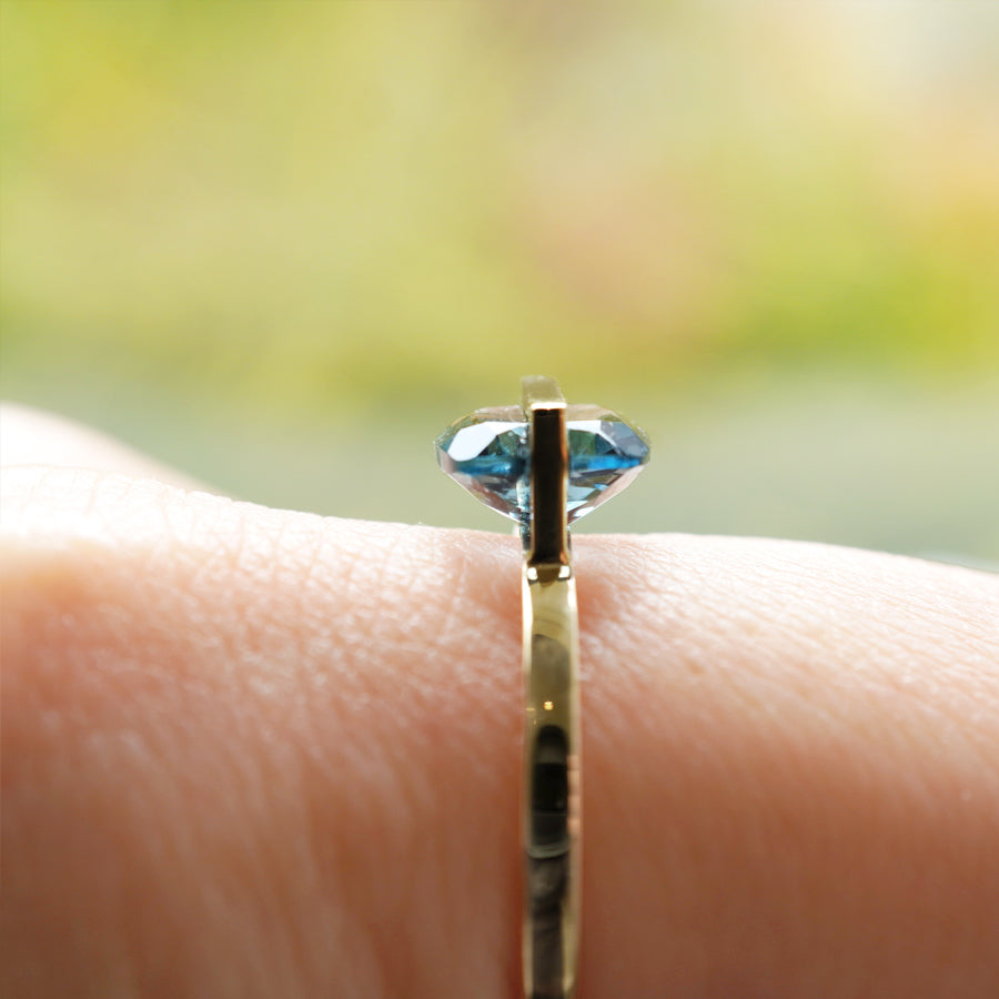 BAND RING BLUE TOPAZ #2938