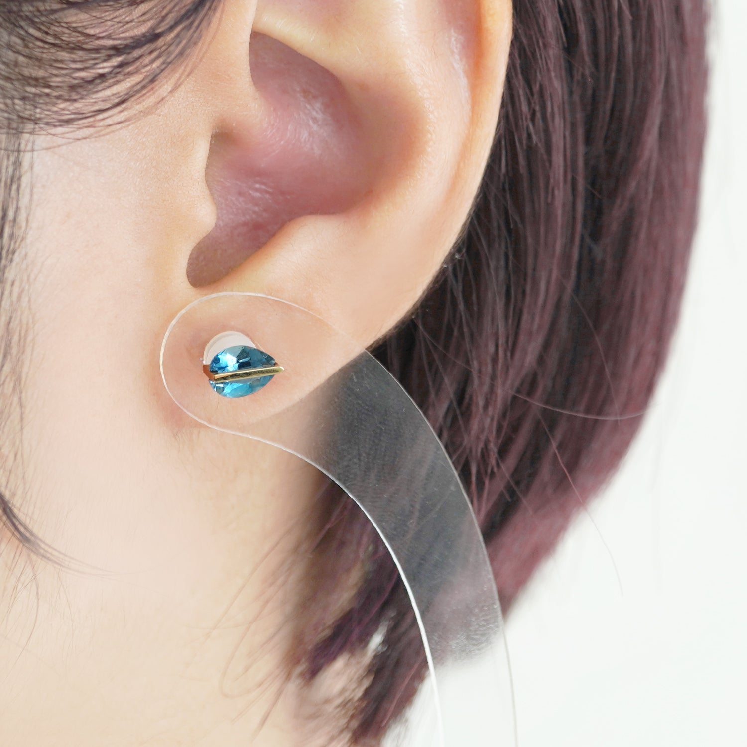 BAND EARRINGS AQUAMARINE #2743