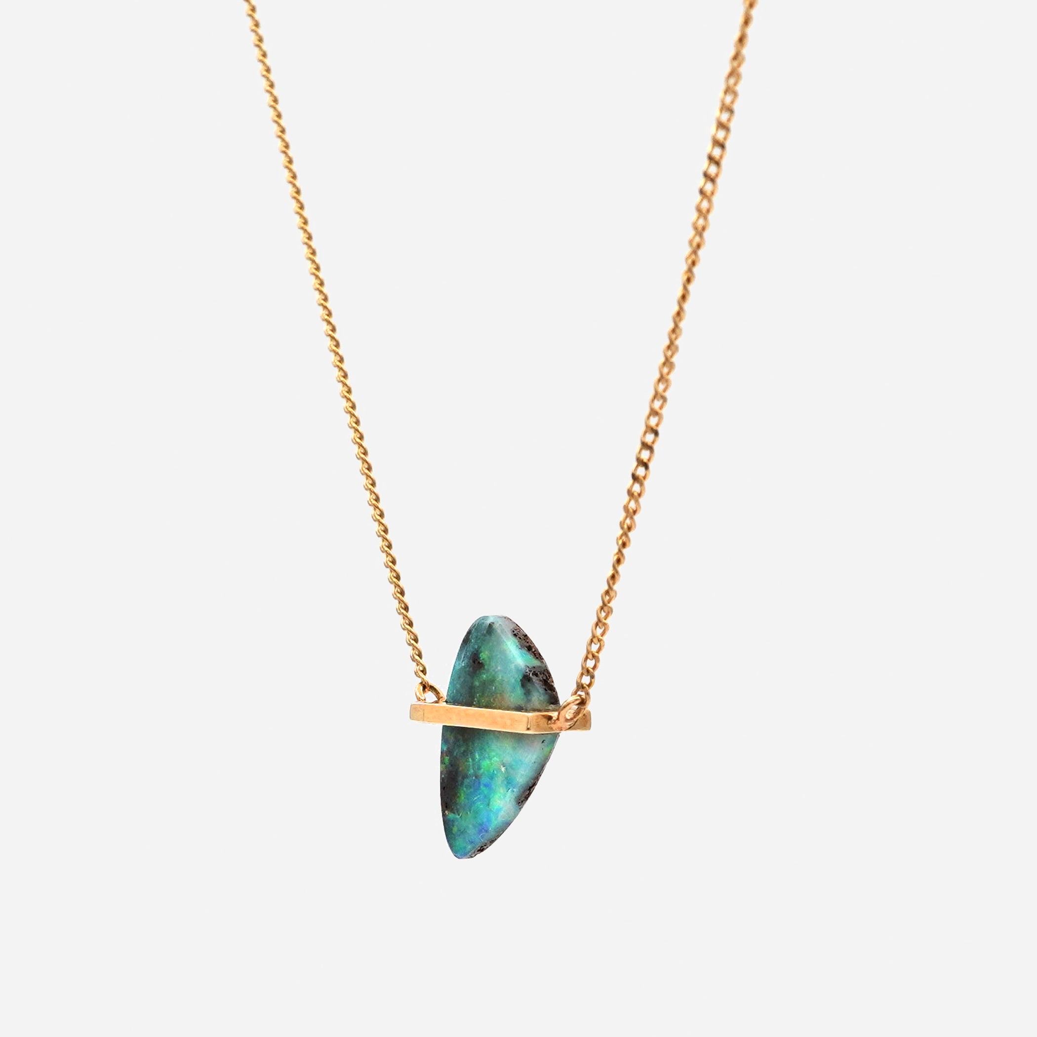 BAND NECKLACE BOULDER OPAL #2290