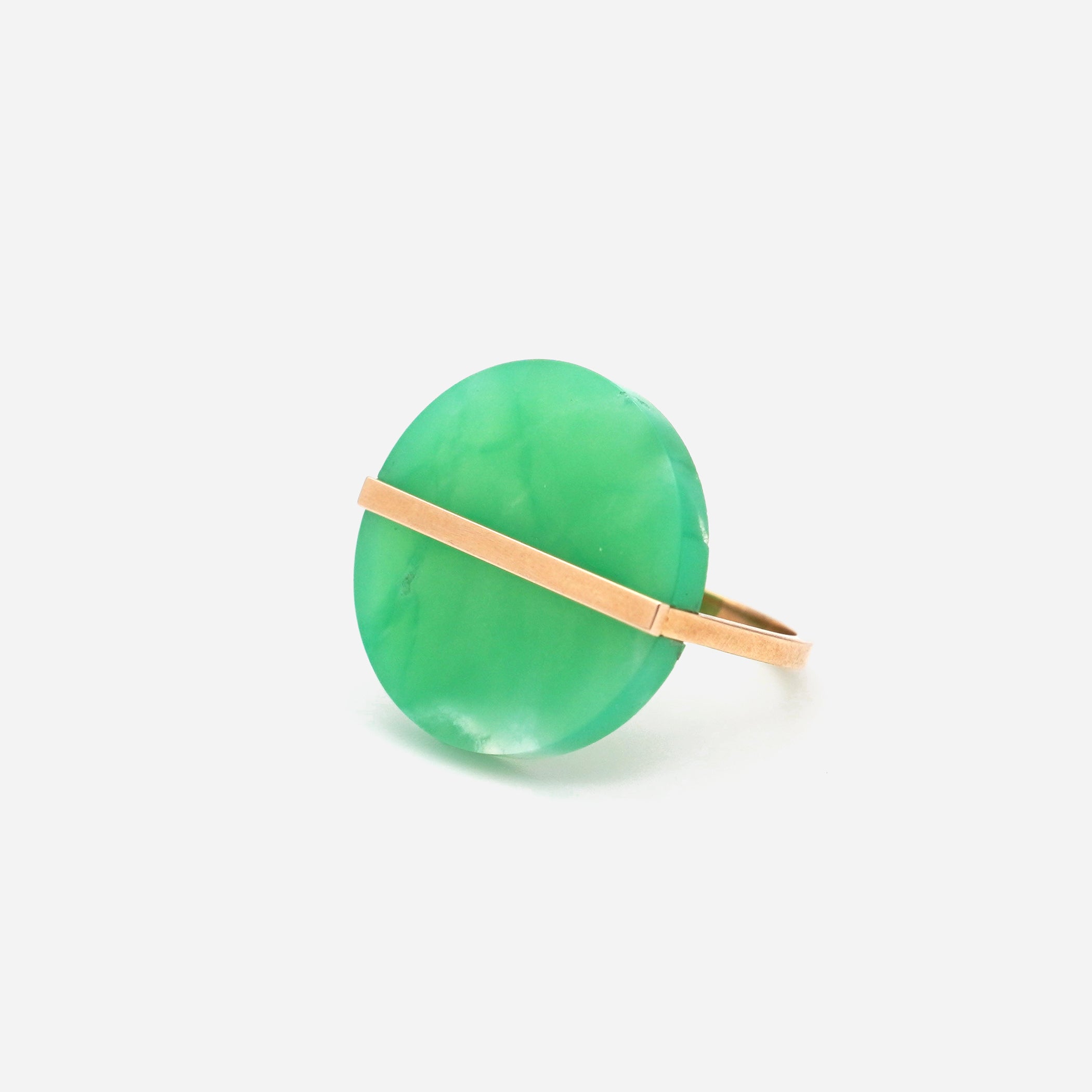 SLICE RING CHRYSOPRASE #175