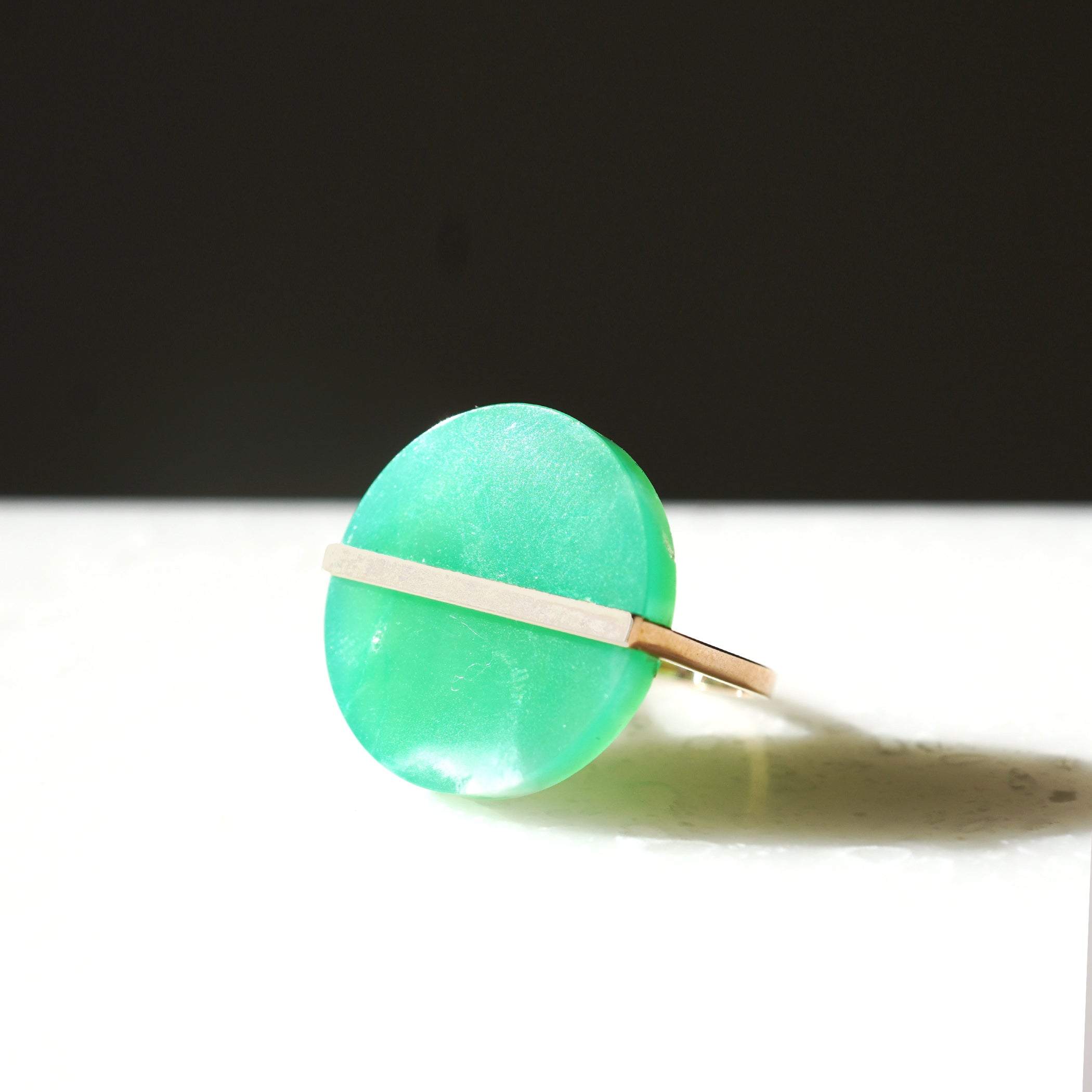 SLICE RING CHRYSOPRASE #175