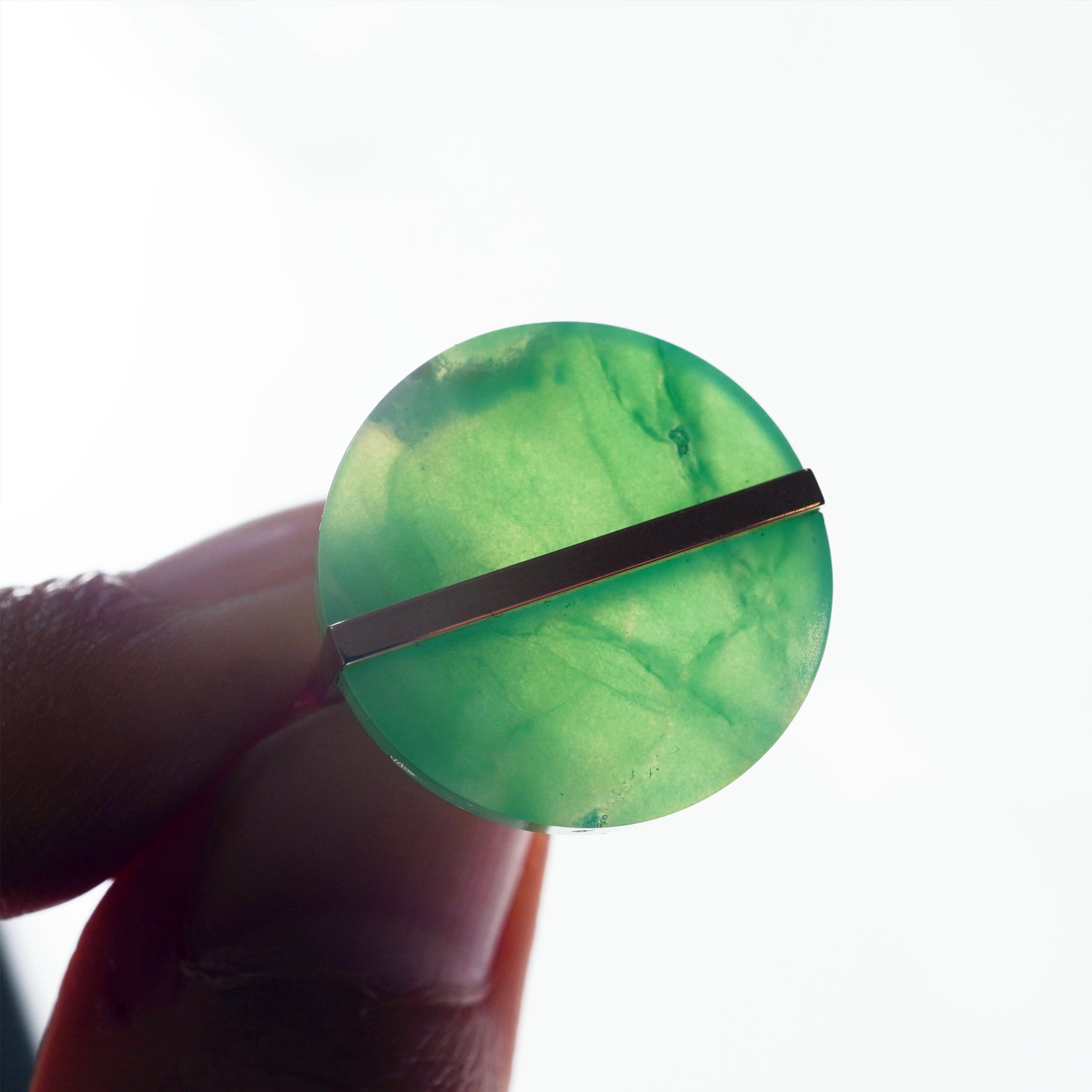 SLICE RING CHRYSOPRASE #175
