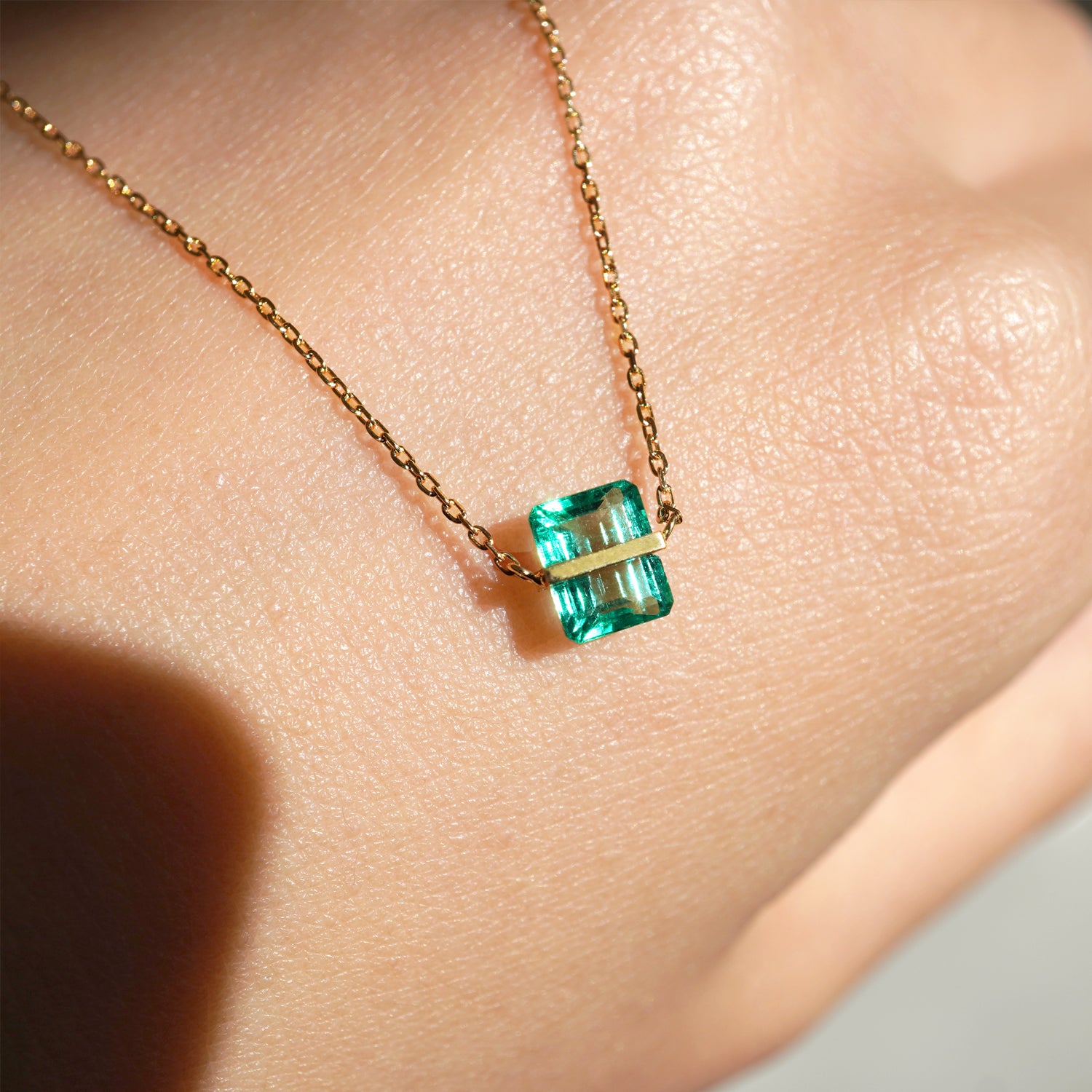 BAND NECKLACE EMERALD #2791