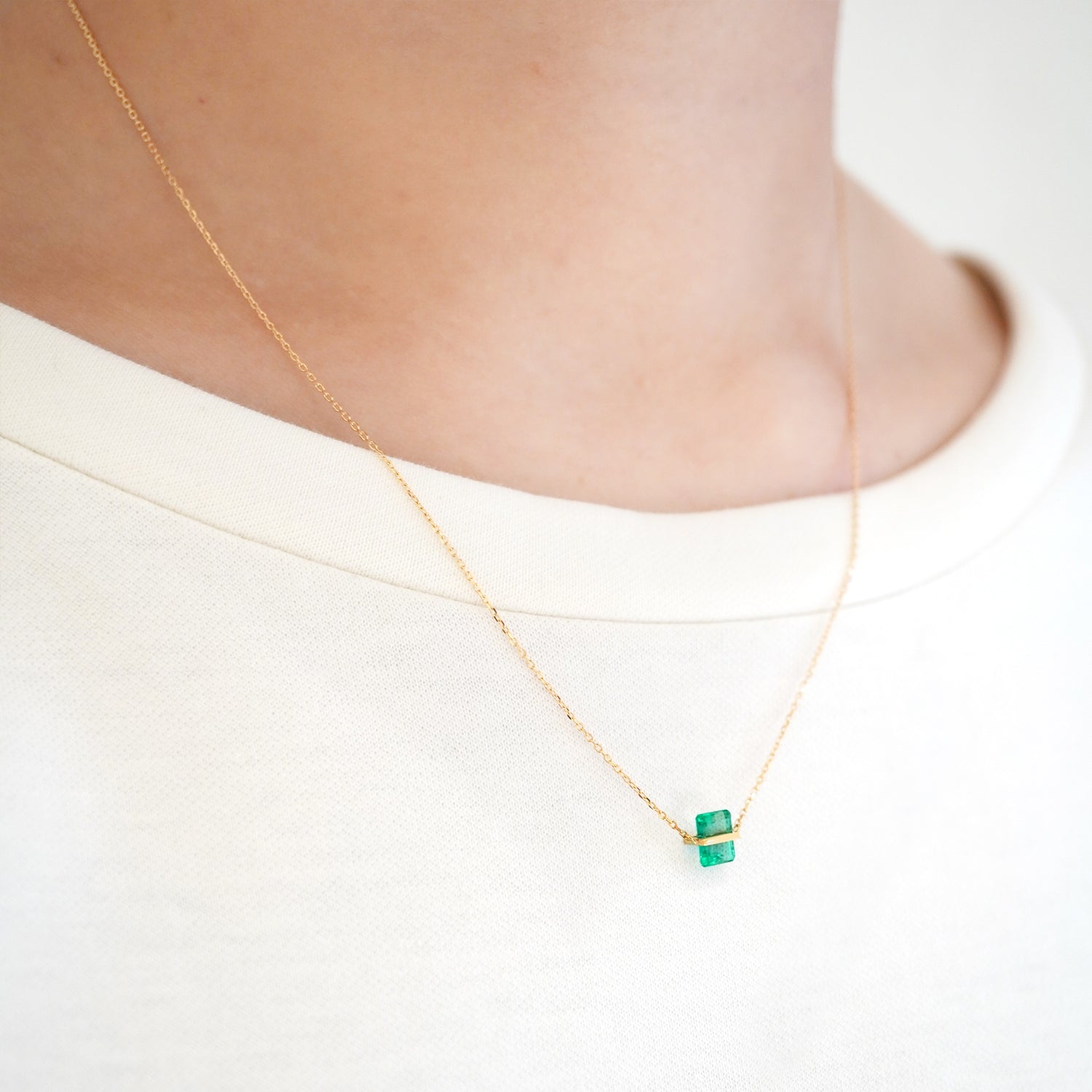 BAND NECKLACE EMERALD #2791