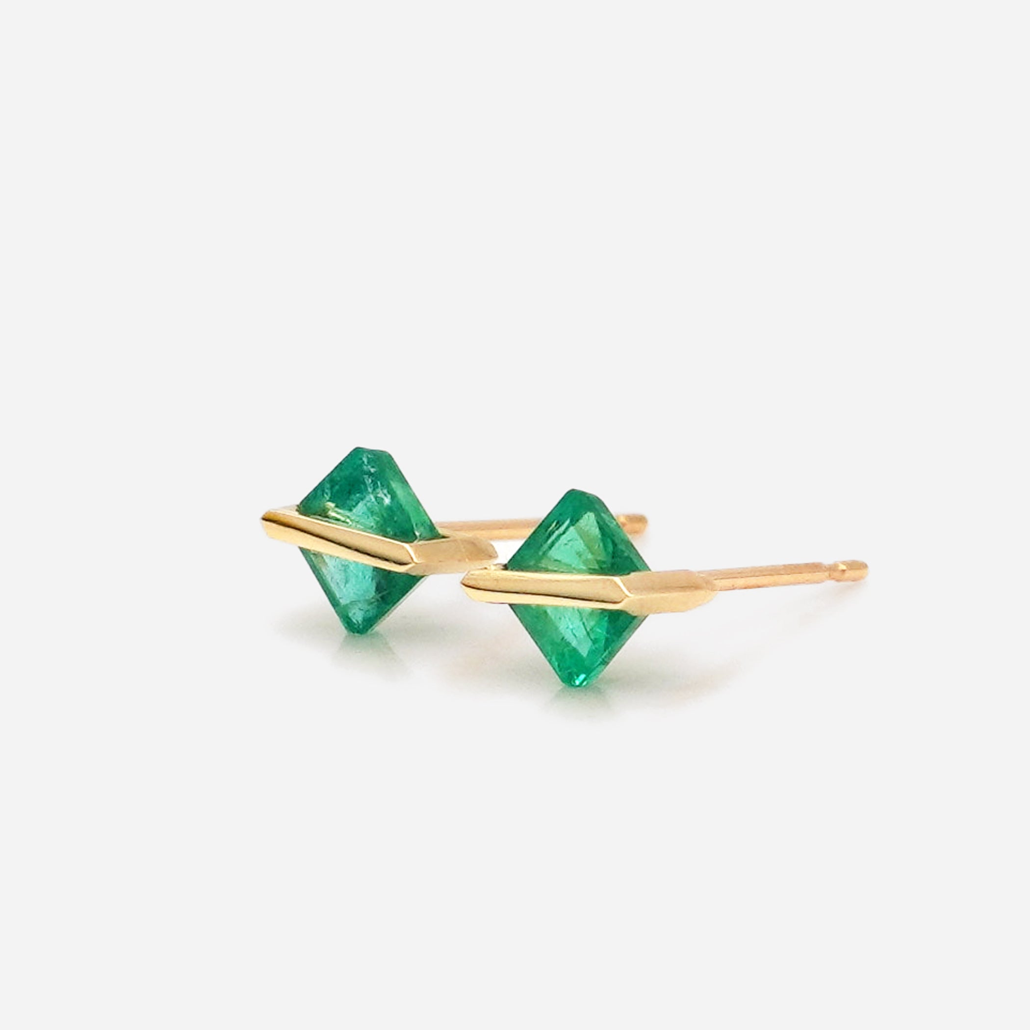 BAND EARRINGS EMERALD #2293