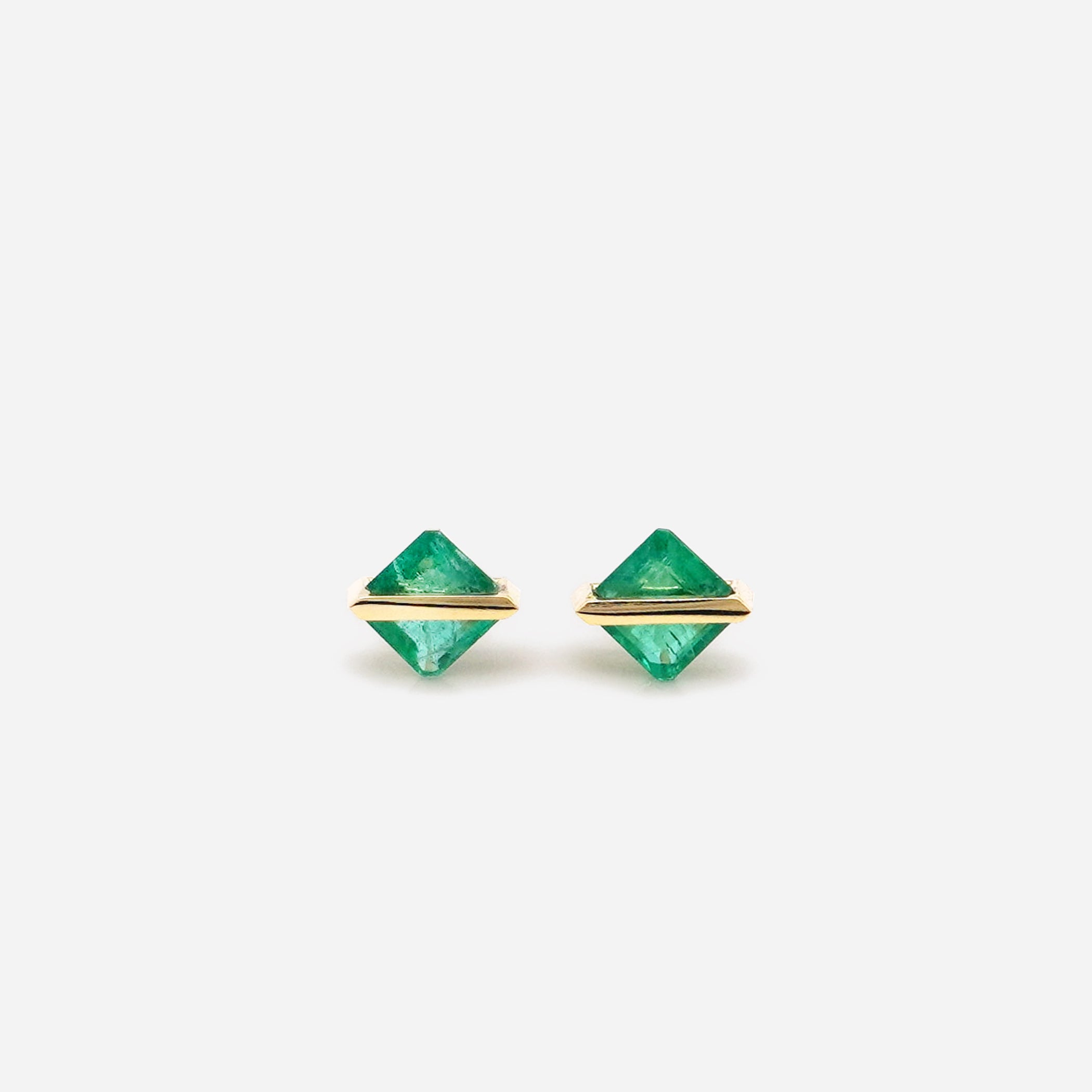 BAND EARRINGS EMERALD #2293