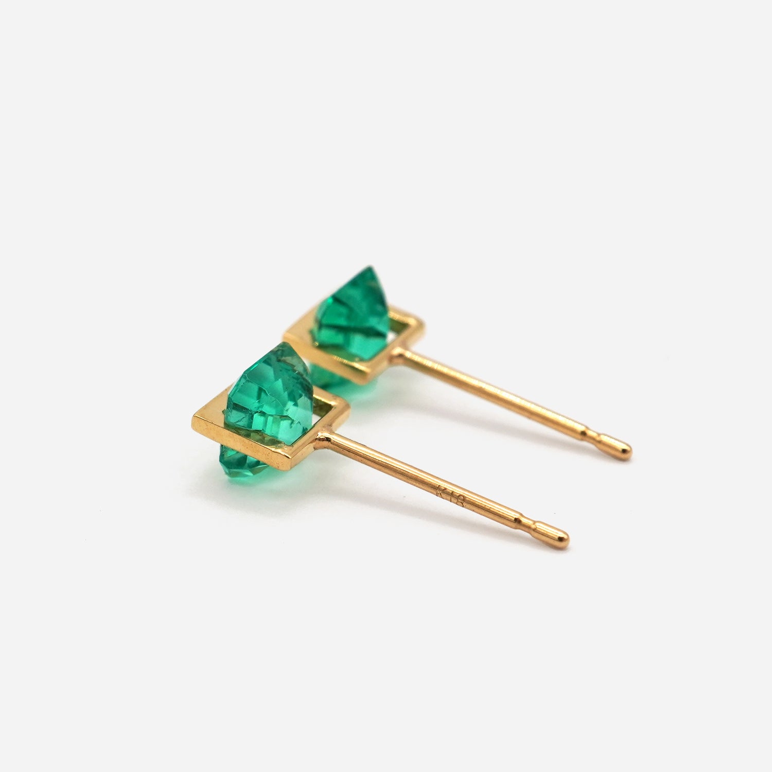 BAND EARRINGS EMERALD #2941