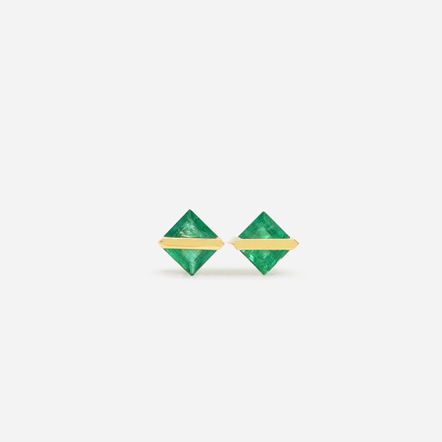 BAND EARRINGS EMERALD #2508