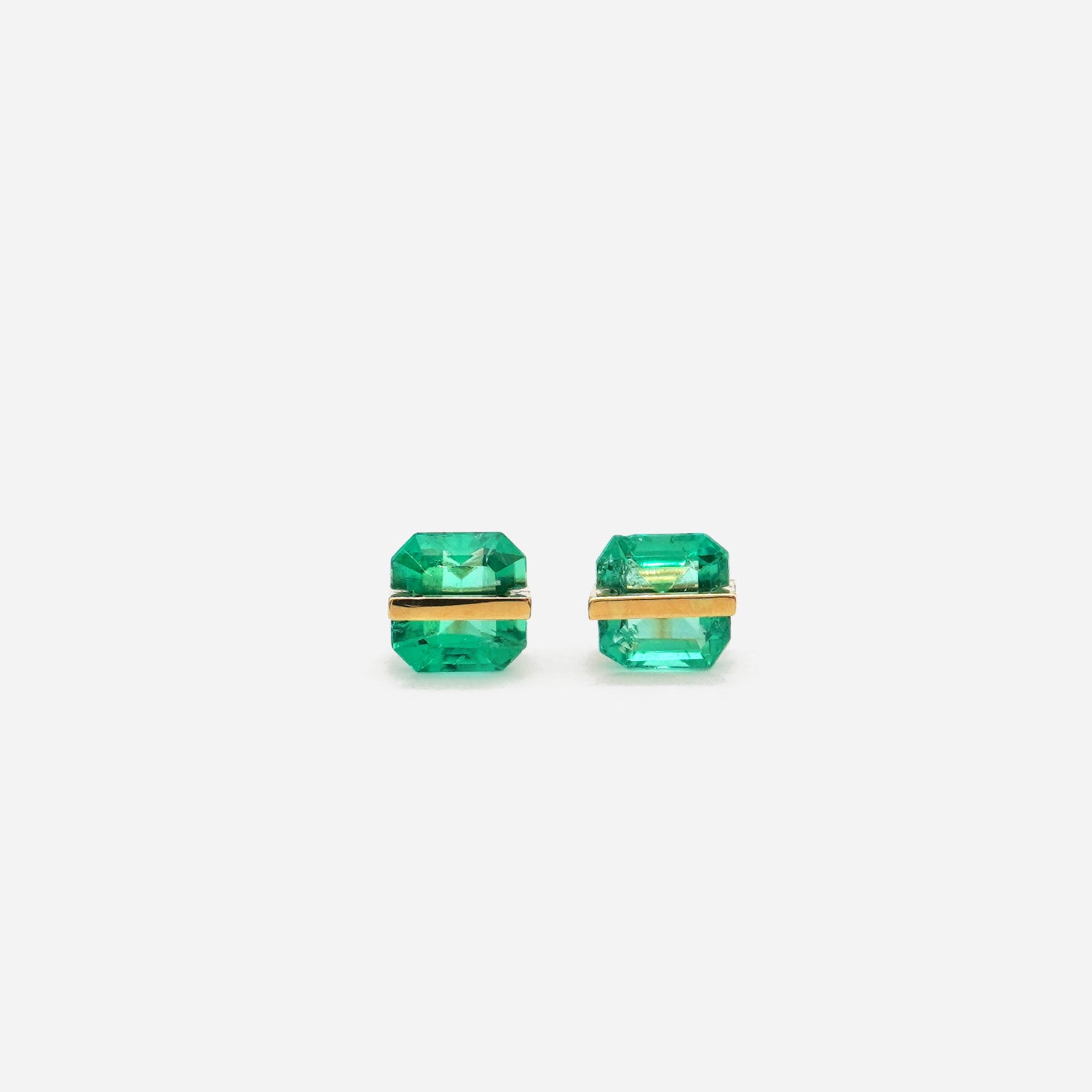 BAND EARRINGS EMERALD #2941