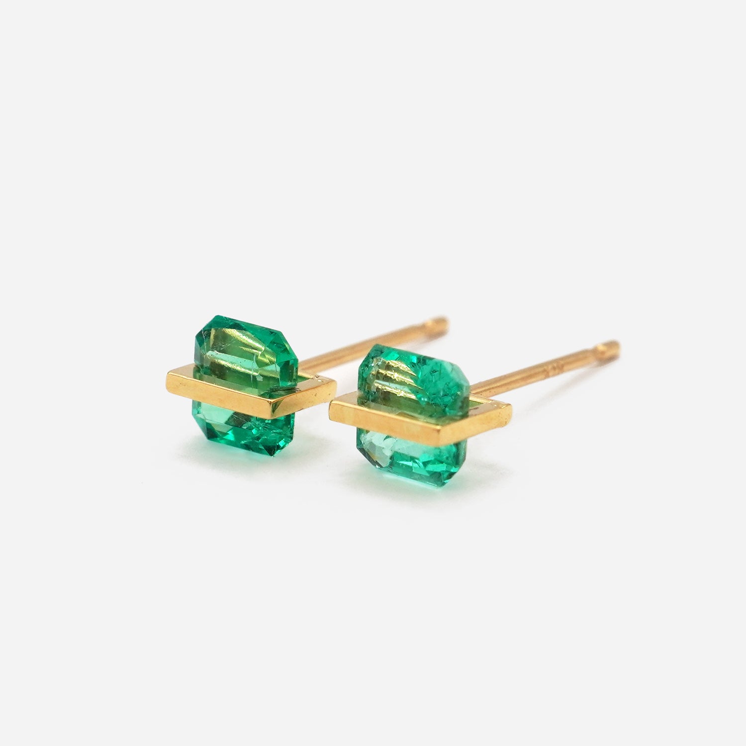 BAND EARRINGS EMERALD #2941