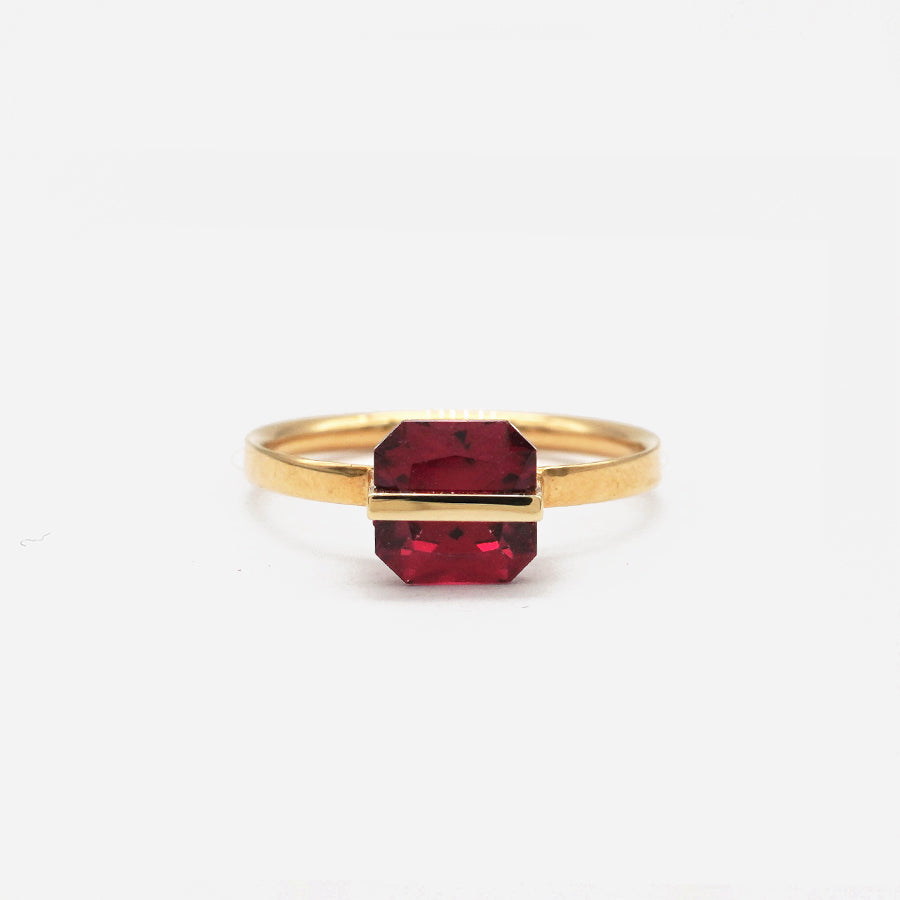 BAND RING GARNET #2597