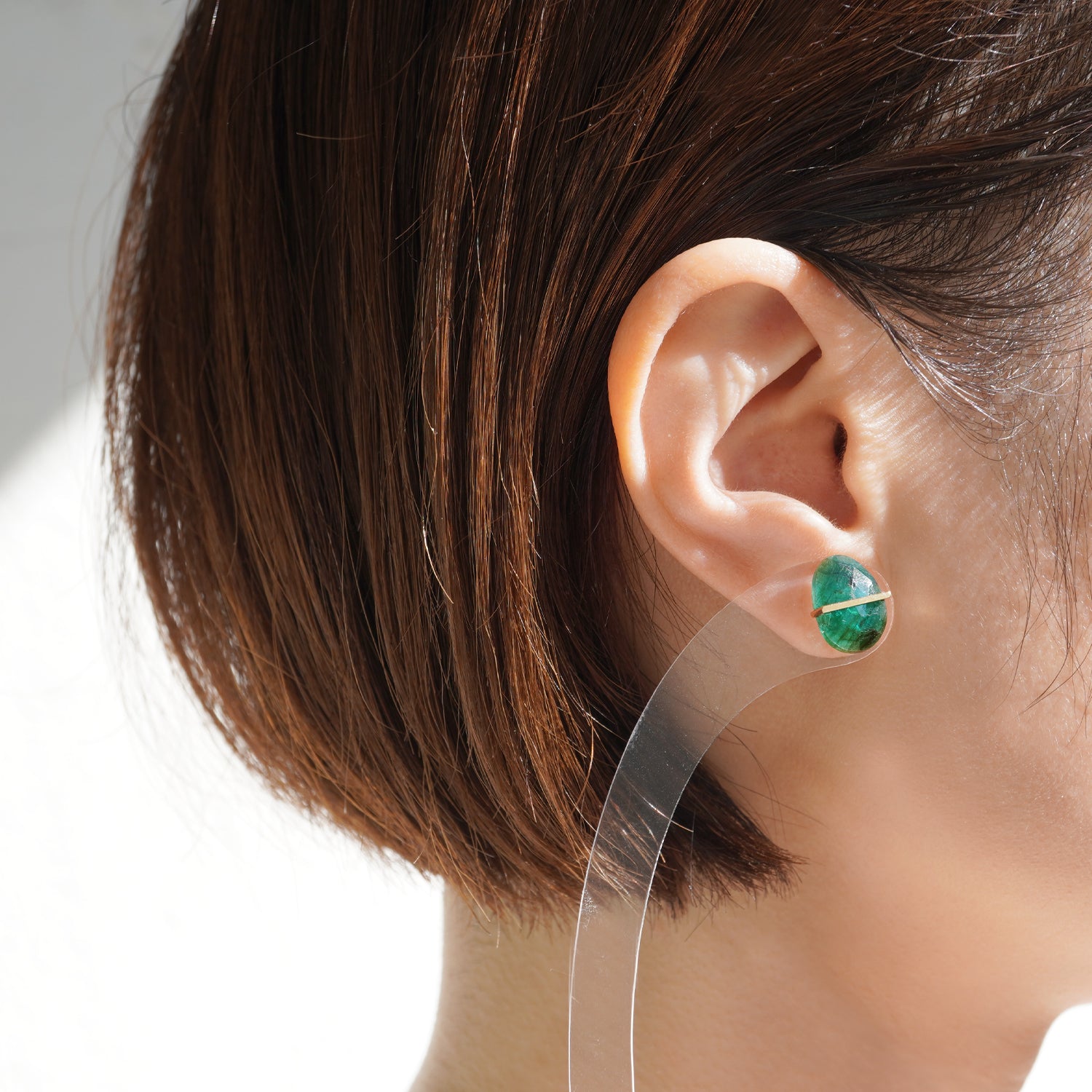BAND EARRINGS GRANDIDIERITE #2775