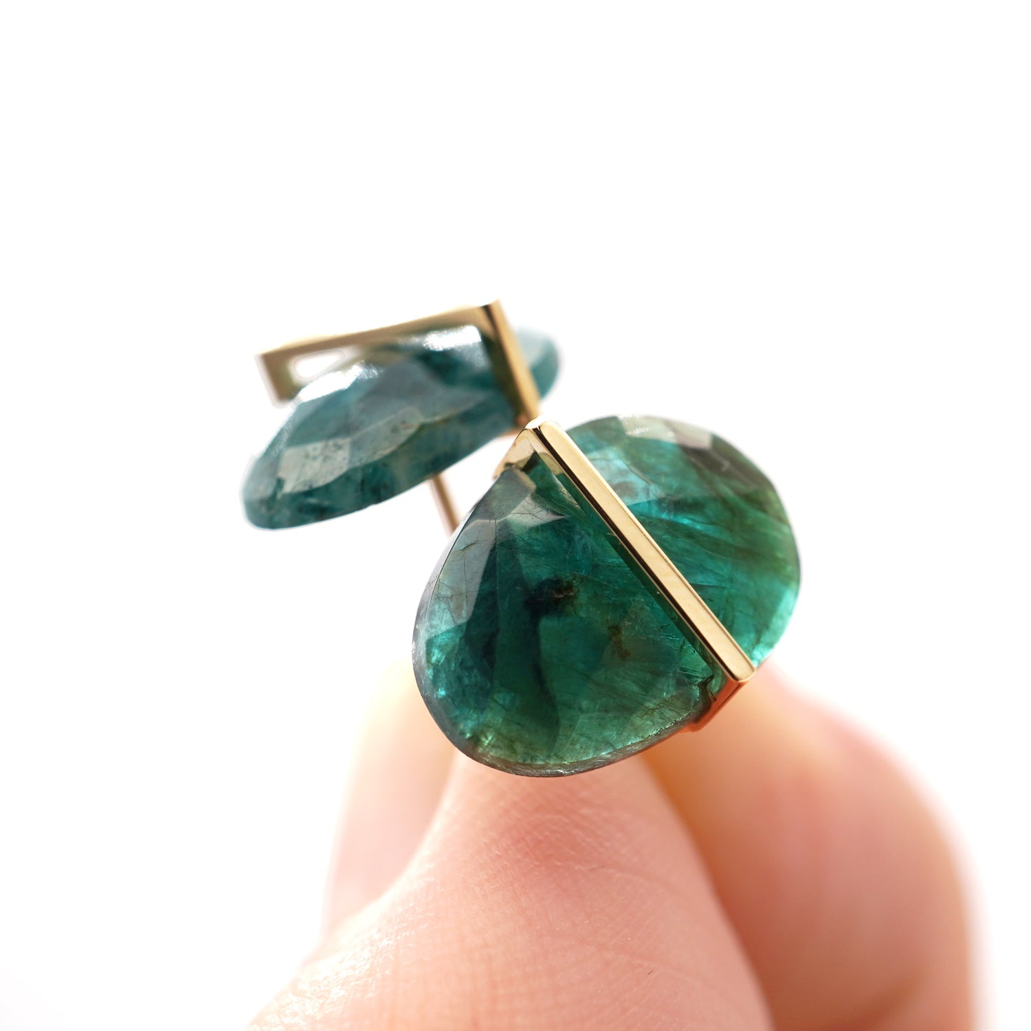 BAND EARRINGS GRANDIDIERITE #2775