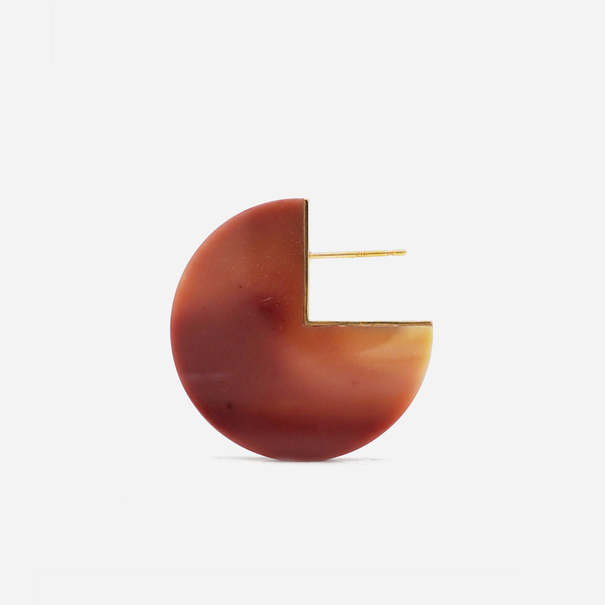 SLICE EARRING SINGLE JASPER #1535