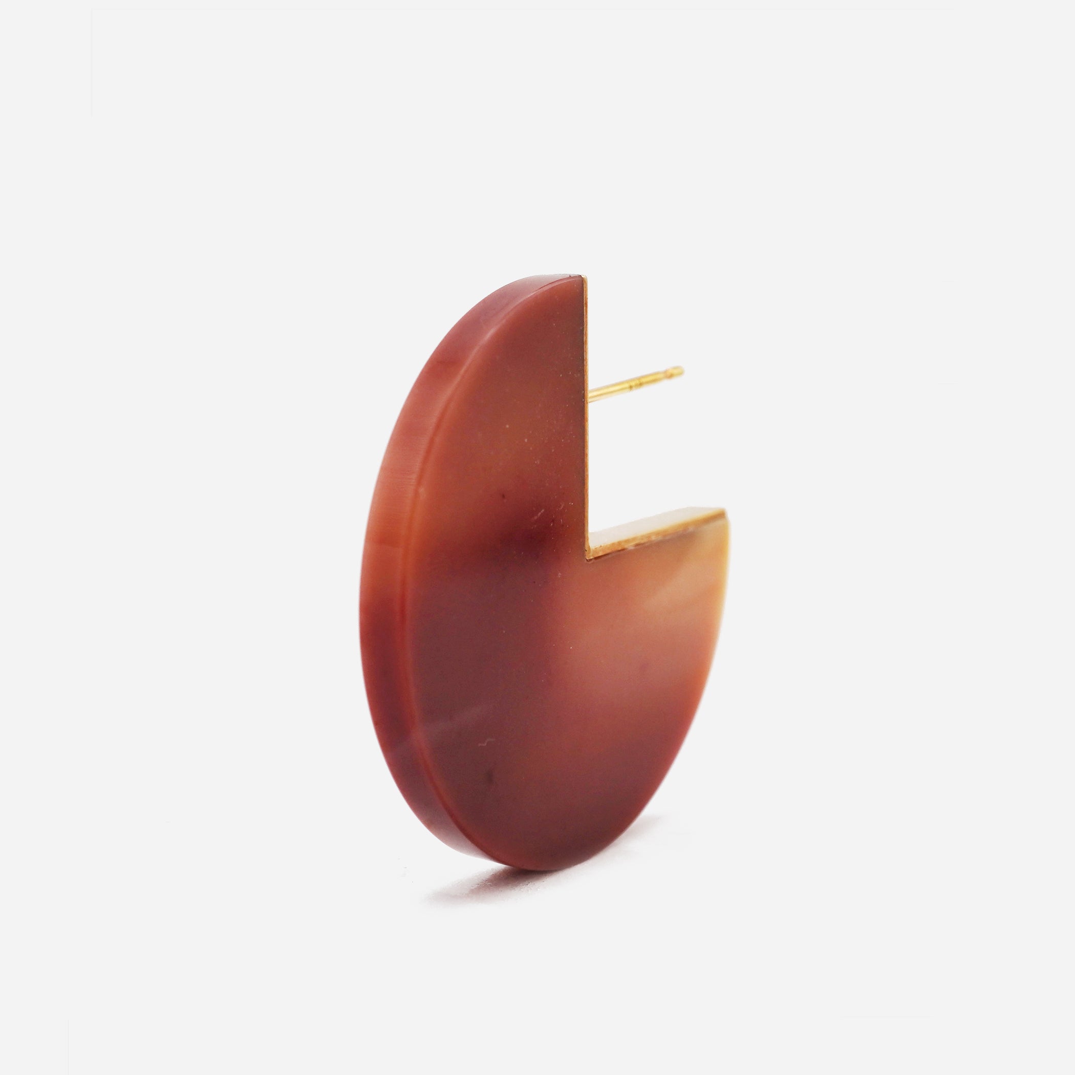 SLICE EARRING SINGLE JASPER #1535