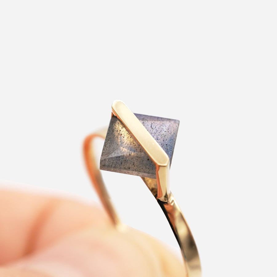 BAND RING LABRADORITE#2504