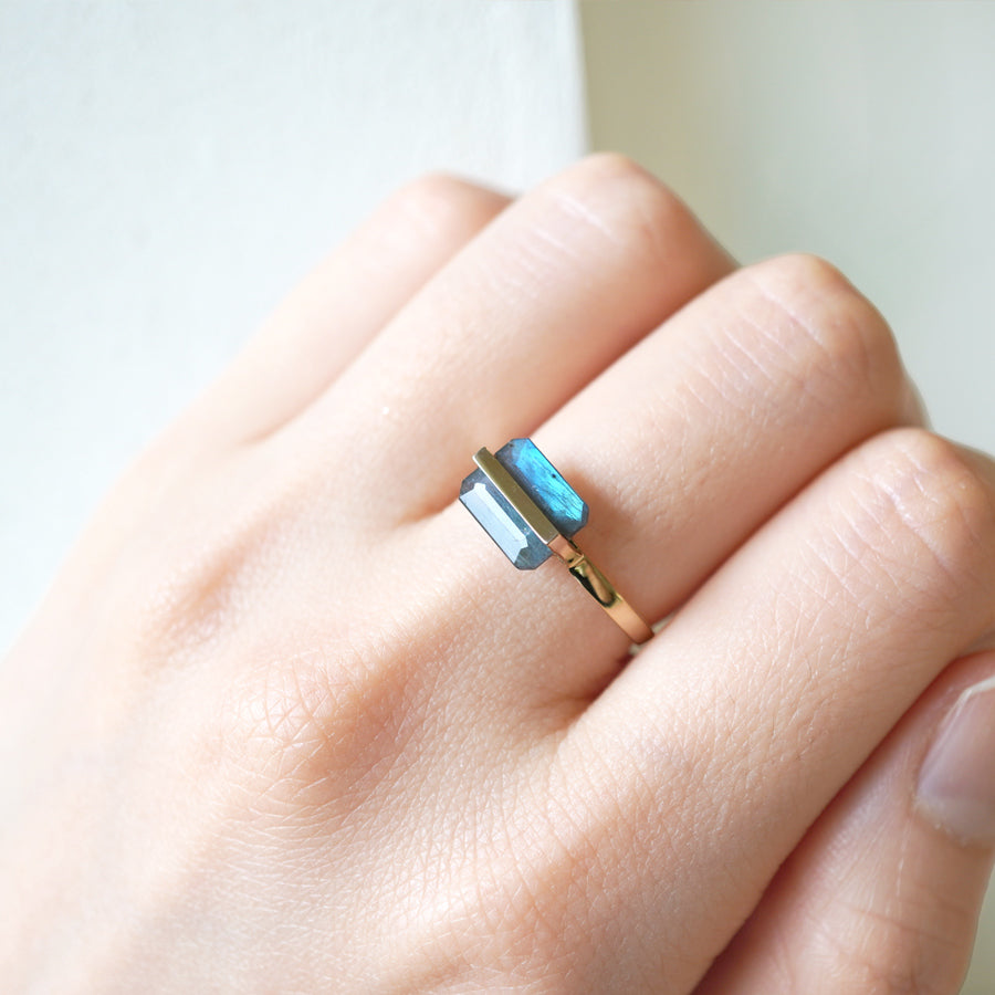 BAND RING LABRADORITE #2546