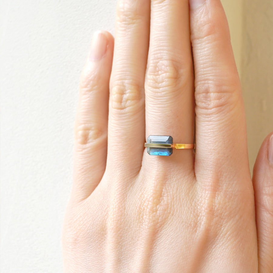 BAND RING LABRADORITE #2546