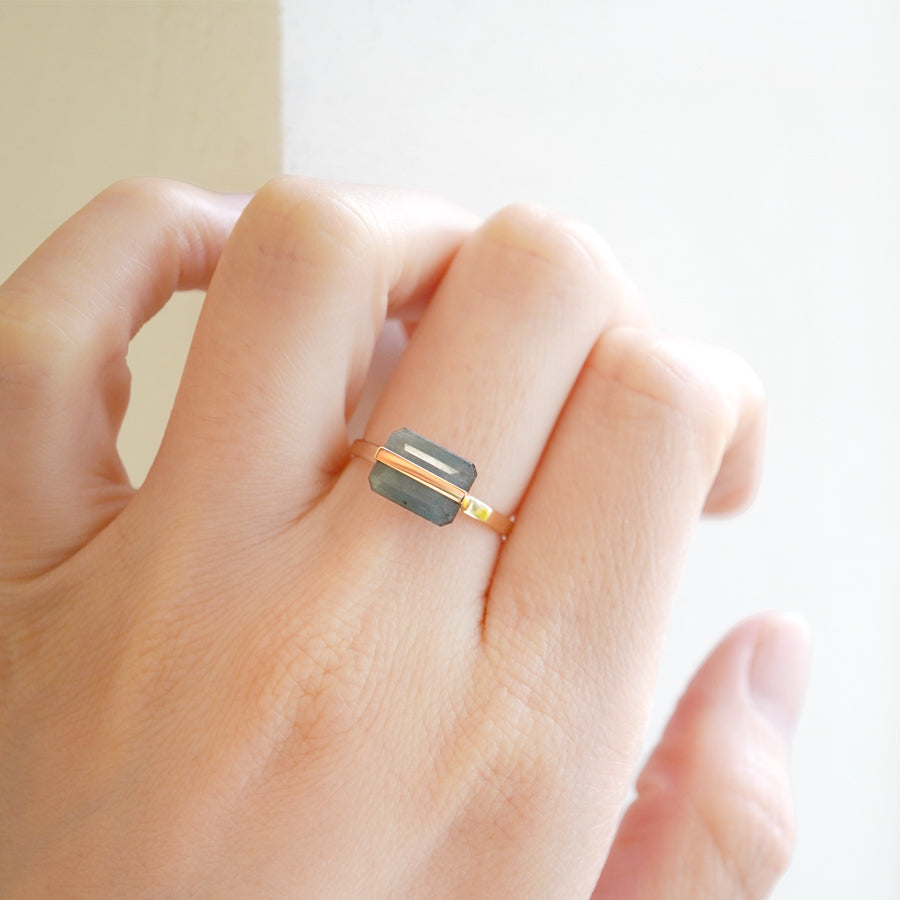 BAND RING LABRADORITE #2546