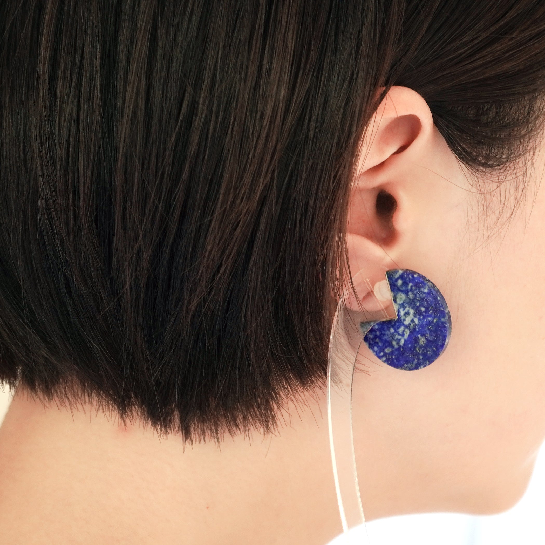SLICE EARRING SINGLE LAPIS LAZULI #2162