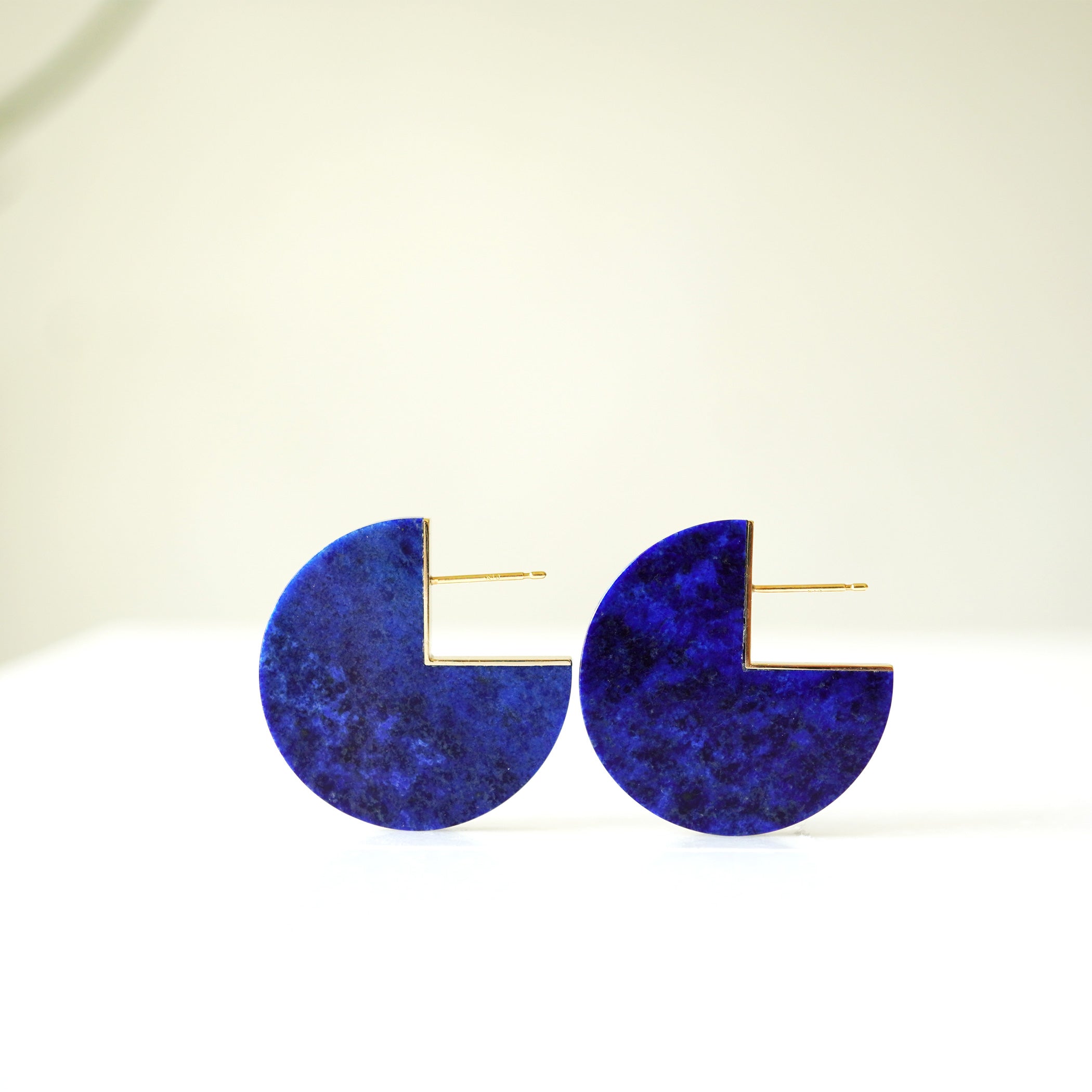 SLICE EARRING SINGLE LAPIS LAZULI #1063 #1175