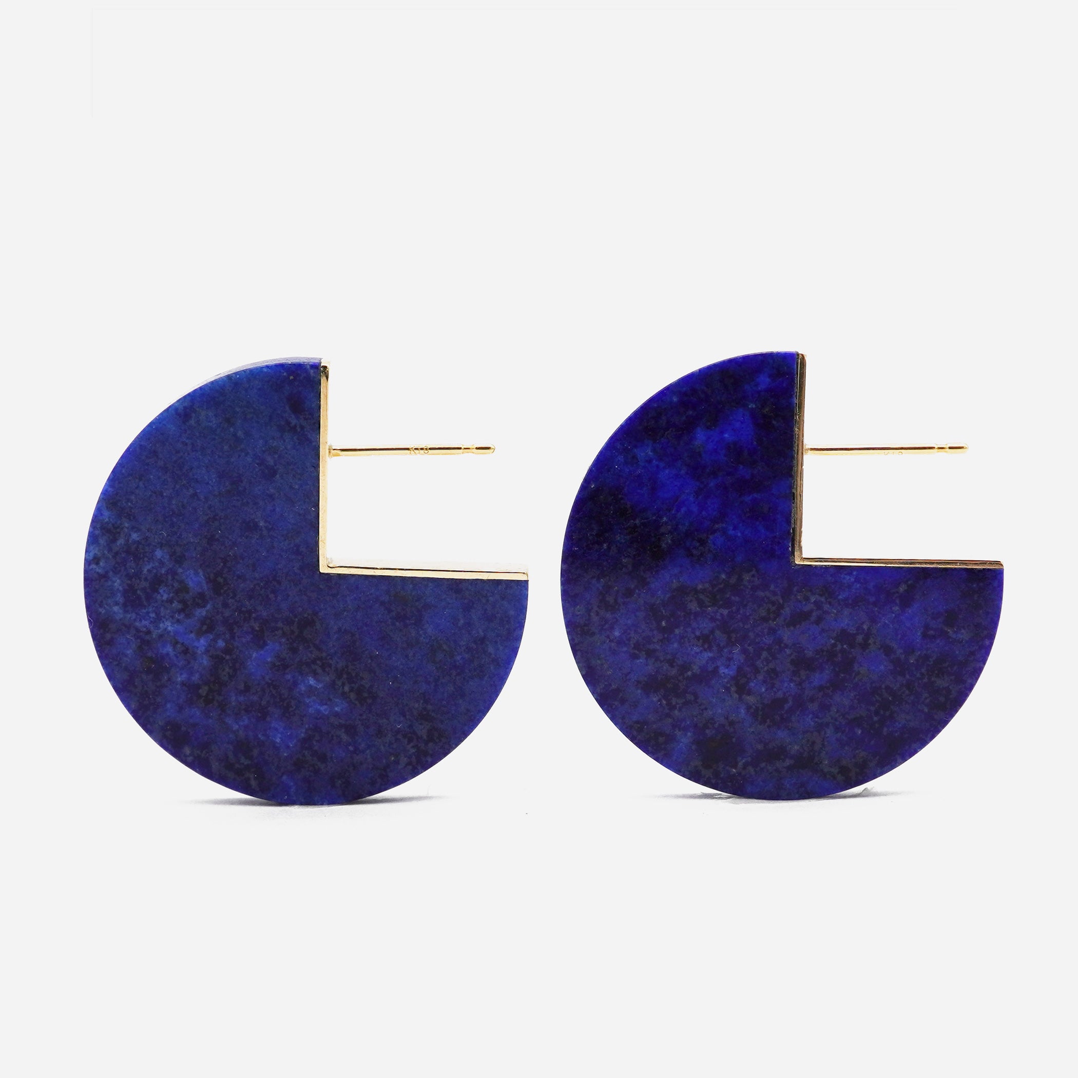 SLICE EARRING SINGLE LAPIS LAZULI #1063 #1175