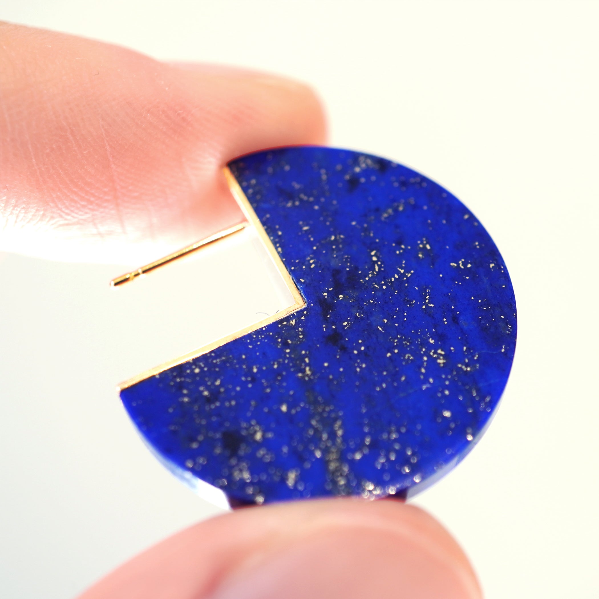 SLICE EARRINGS PAIR LAPIS LAZULI #2695