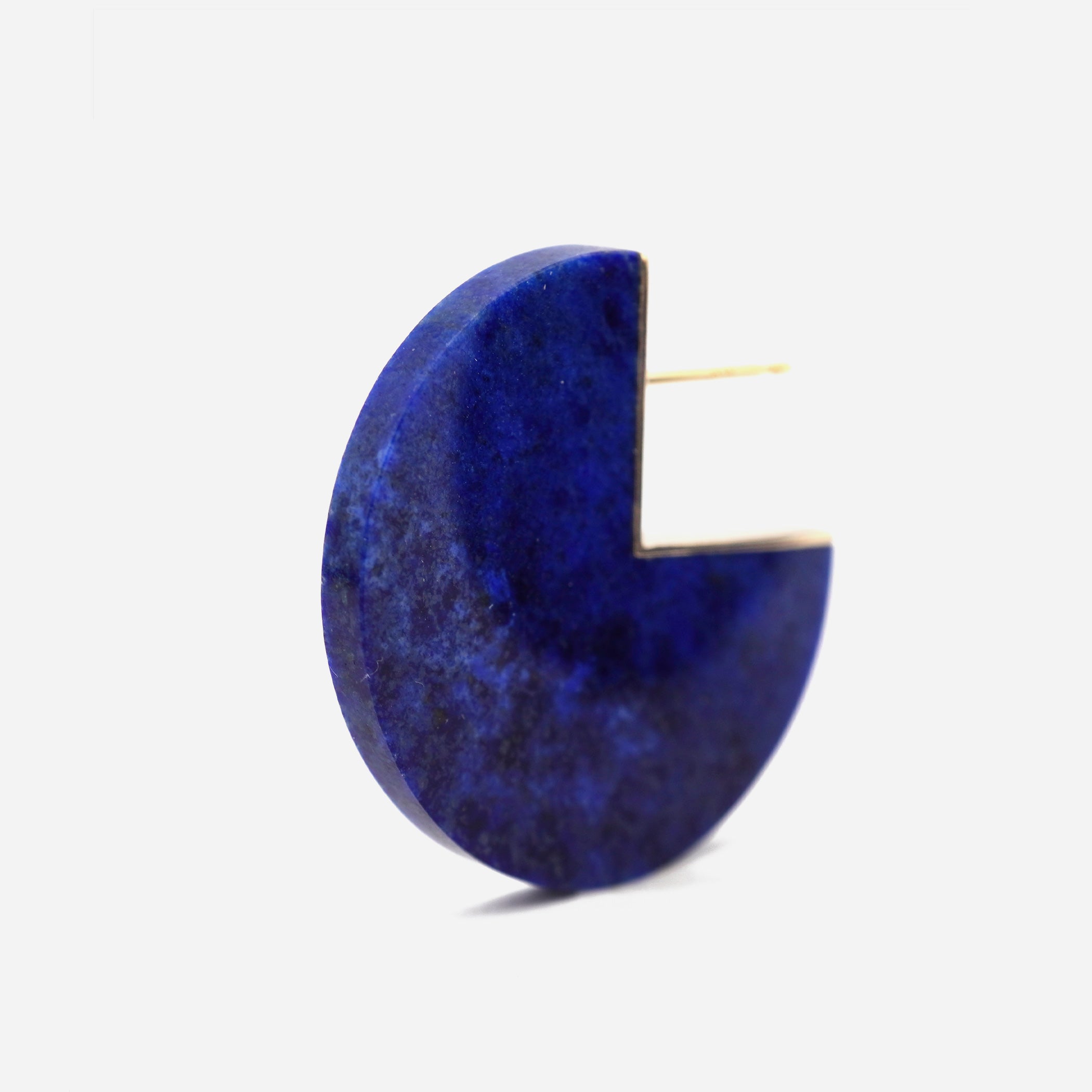 SLICE EARRING SINGLE LAPIS LAZULI #1063 #1175