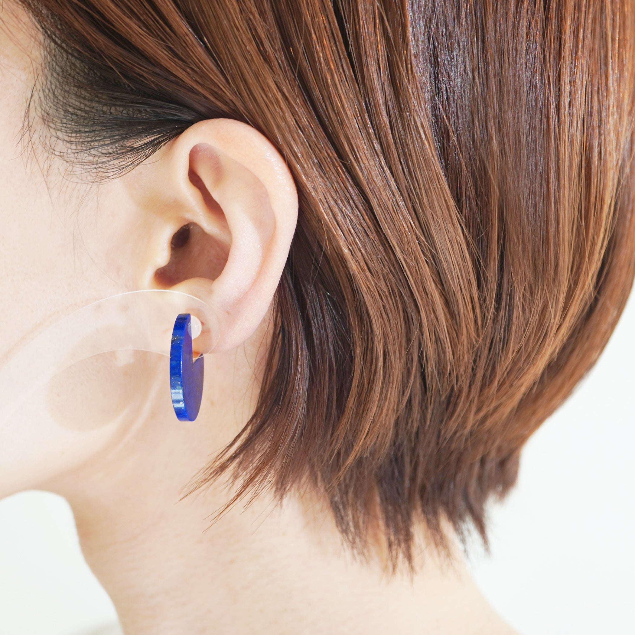 SLICE EARRINGS PAIR LAPIS LAZULI #2695