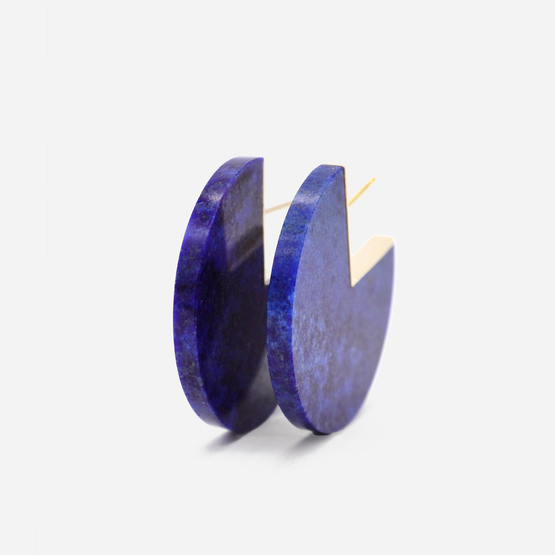 SLICE EARRING SINGLE LAPIS LAZULI #1063 #1175