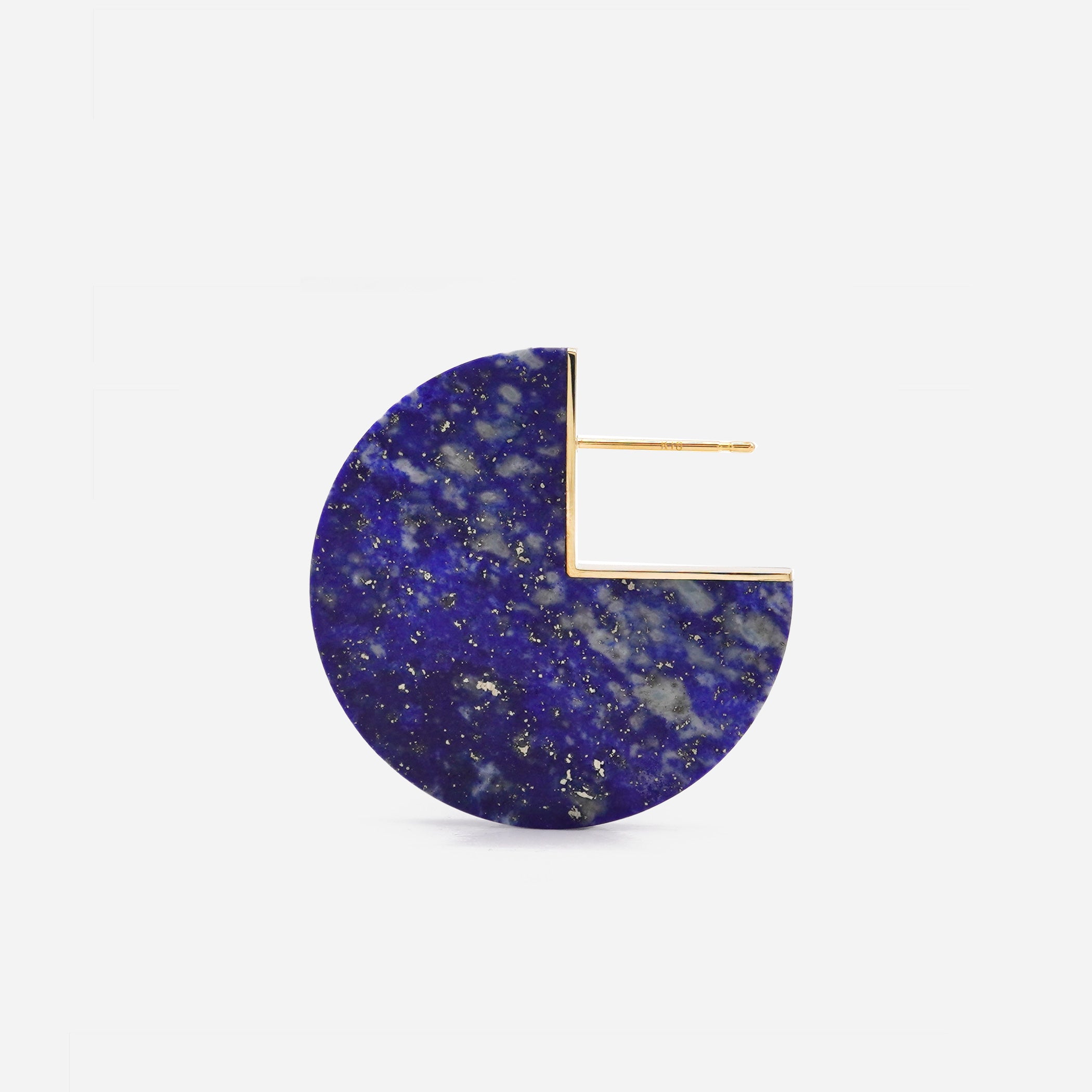 SLICE EARRING SINGLE LAPIS LAZULI #2162