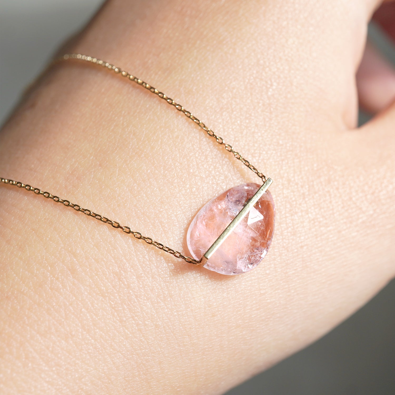 BAND NECKLACE MORGANITE#2788