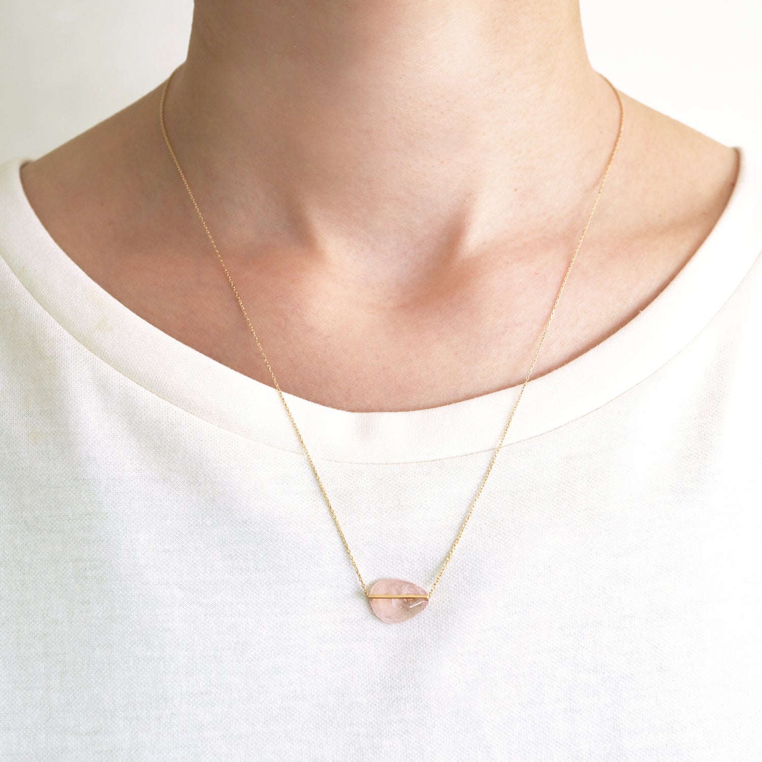 BAND NECKLACE MORGANITE#2788