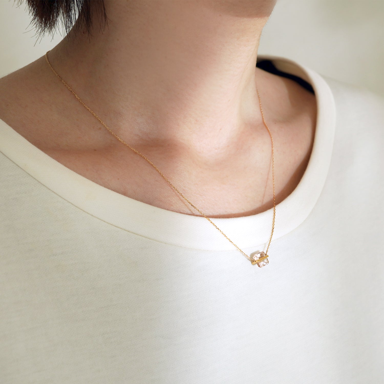 BAND NECKLACE MORGANITE#2459