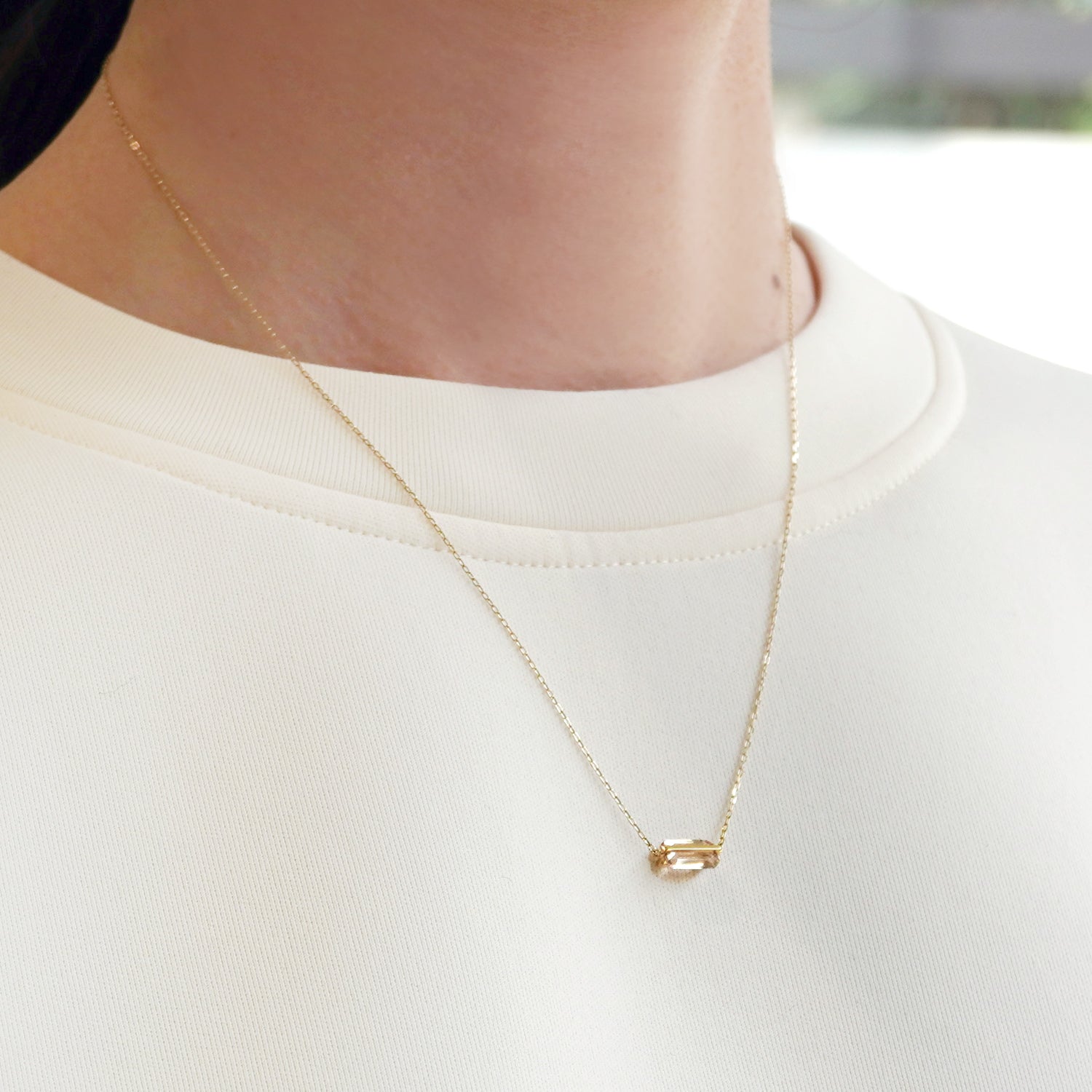 BAND NECKLACE MORGANITE#2452