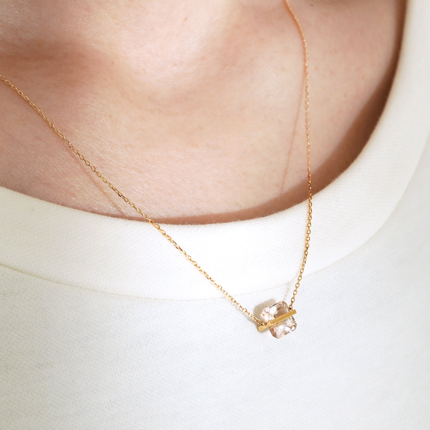 BAND NECKLACE MORGANITE#2459