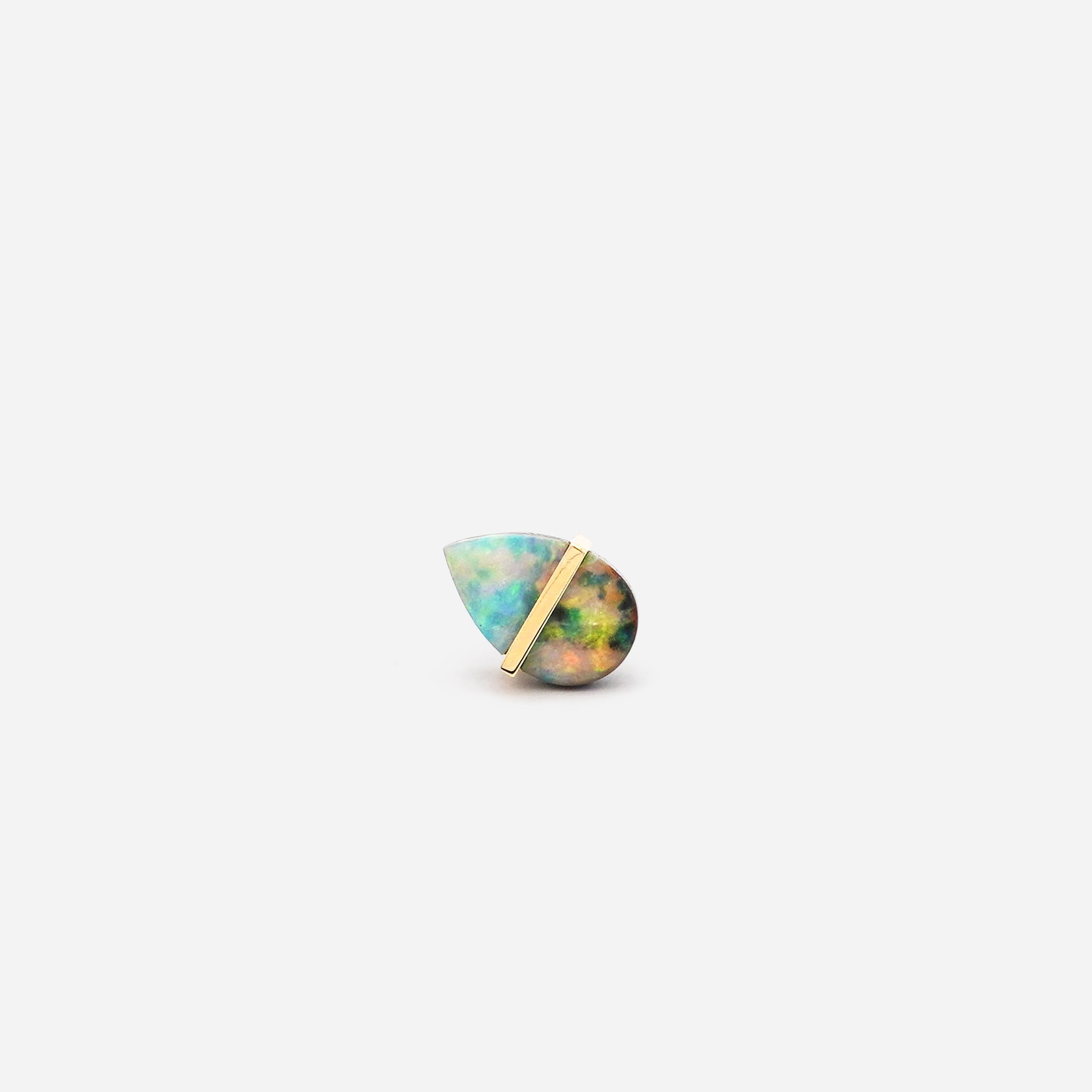 BAND SINGLE EARRING BOULDER OPAL #2025