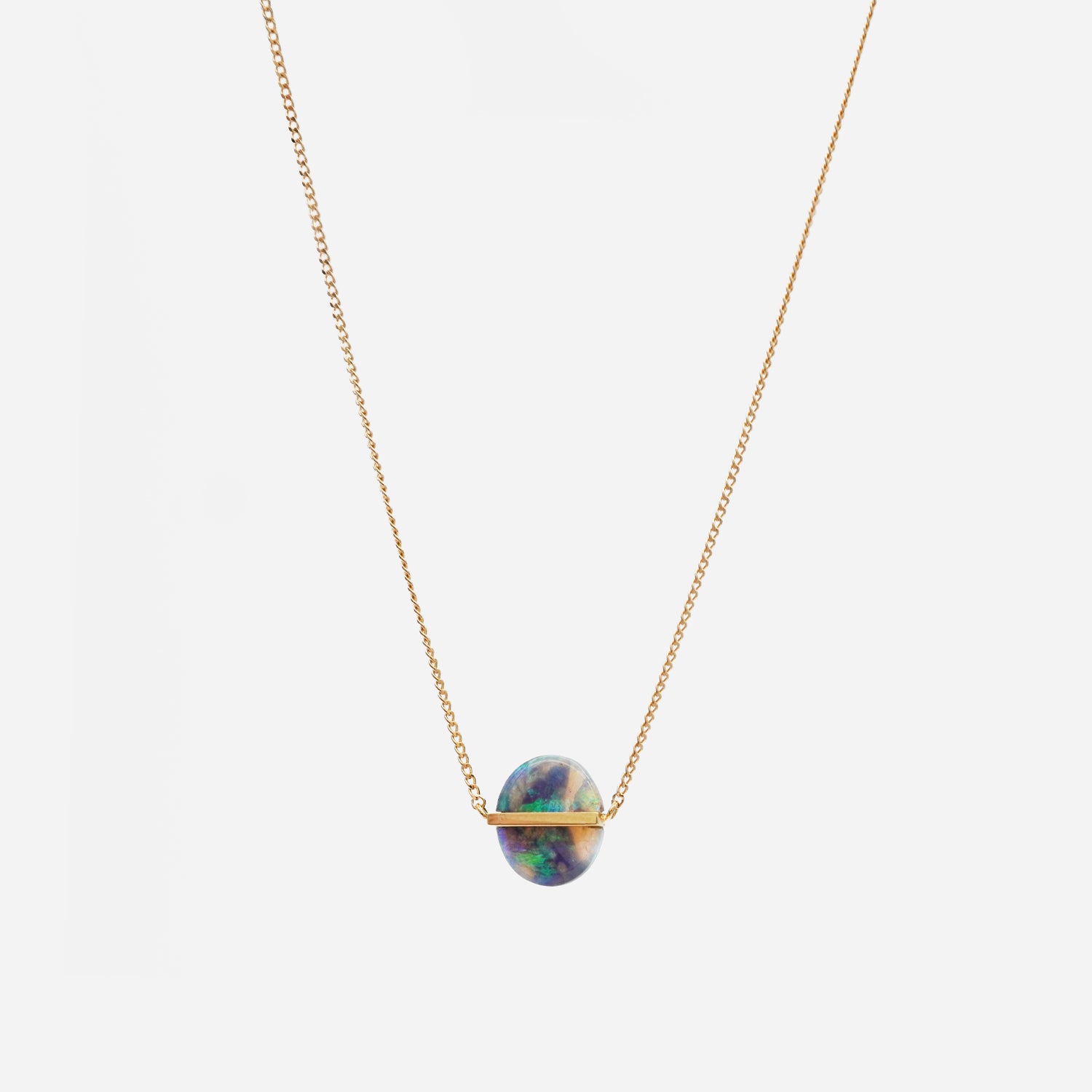 BAND NECKLACE BLACK OPAL #2680