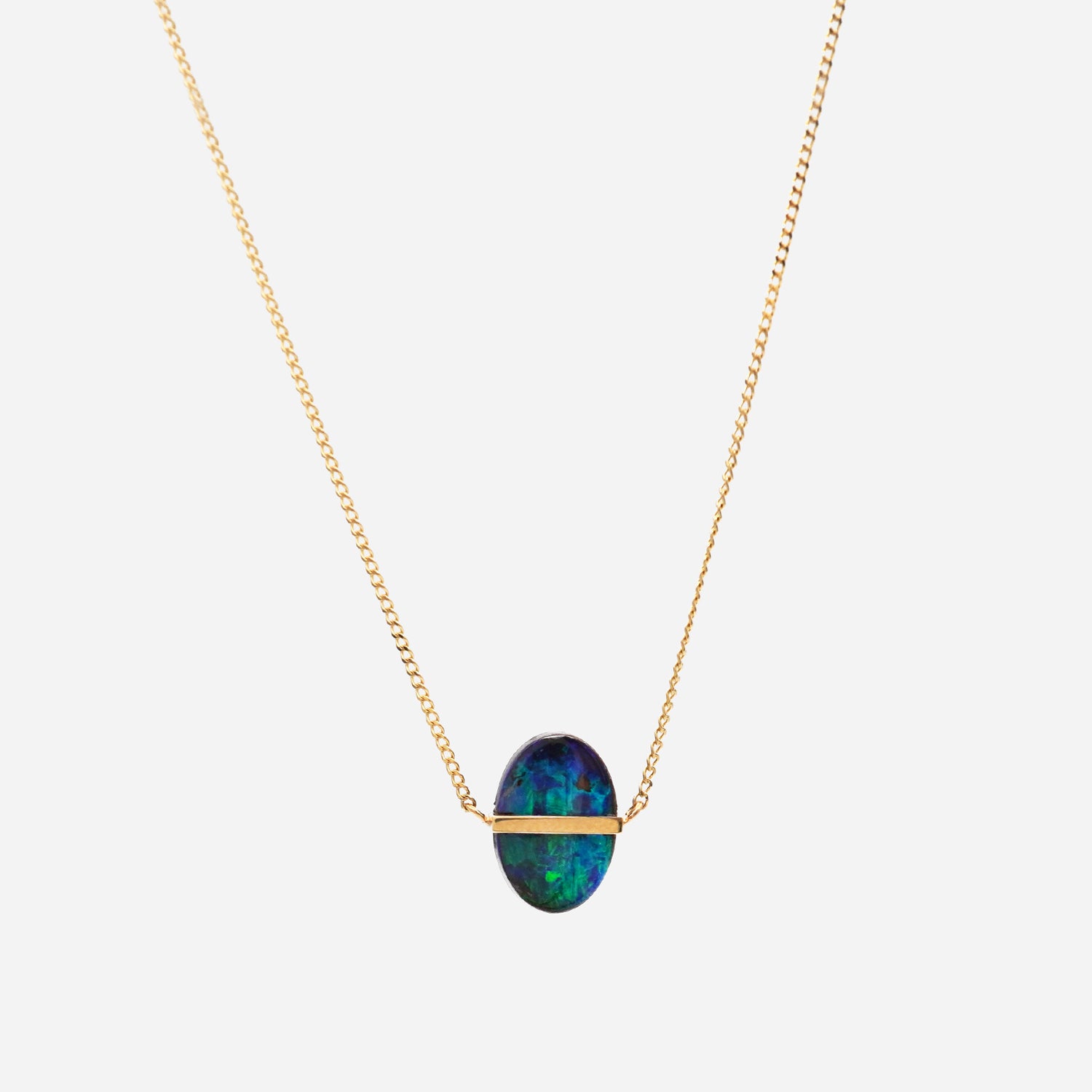 BAND NECKLACE BOULDER OPAL #2731