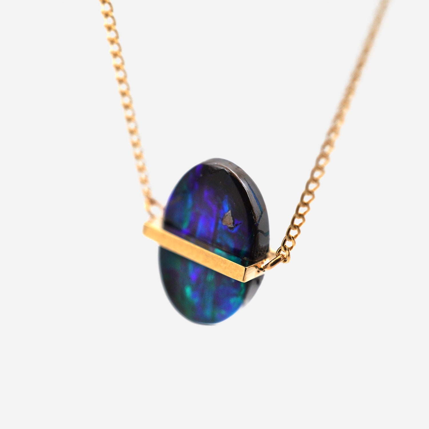 BAND NECKLACE BOULDER OPAL #2731