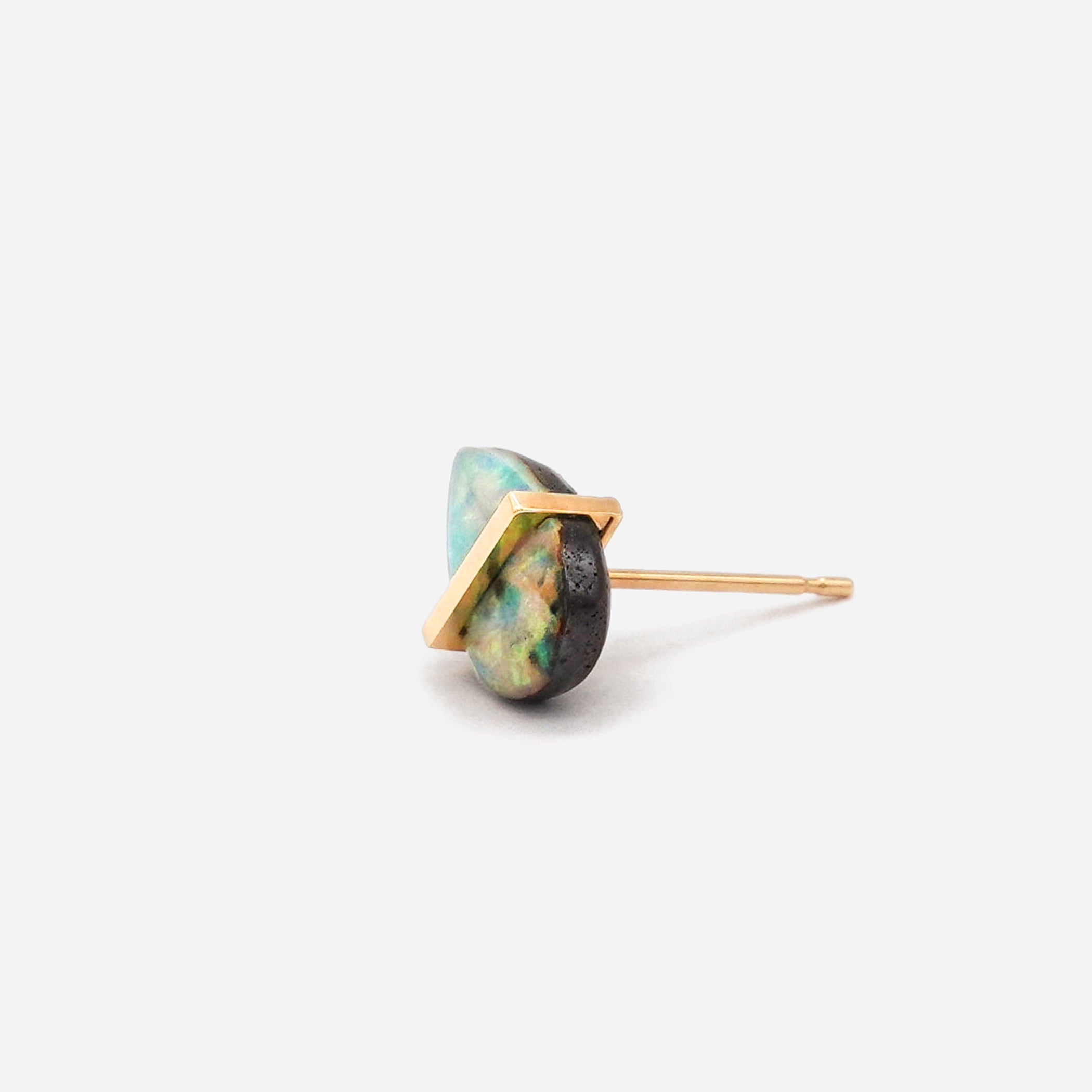 BAND SINGLE EARRING BOULDER OPAL #2025