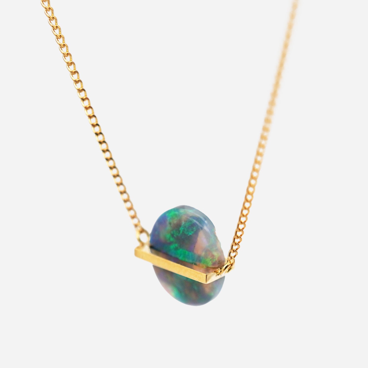 BAND NECKLACE BLACK OPAL #2680