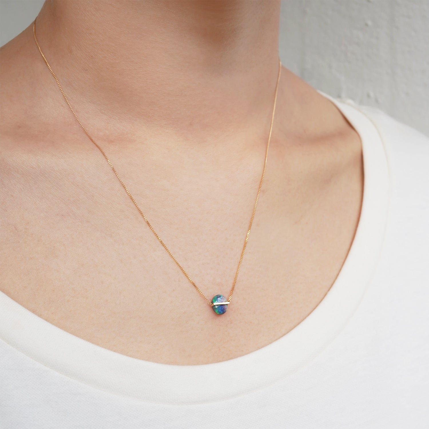 BAND NECKLACE BLACK OPAL #2680