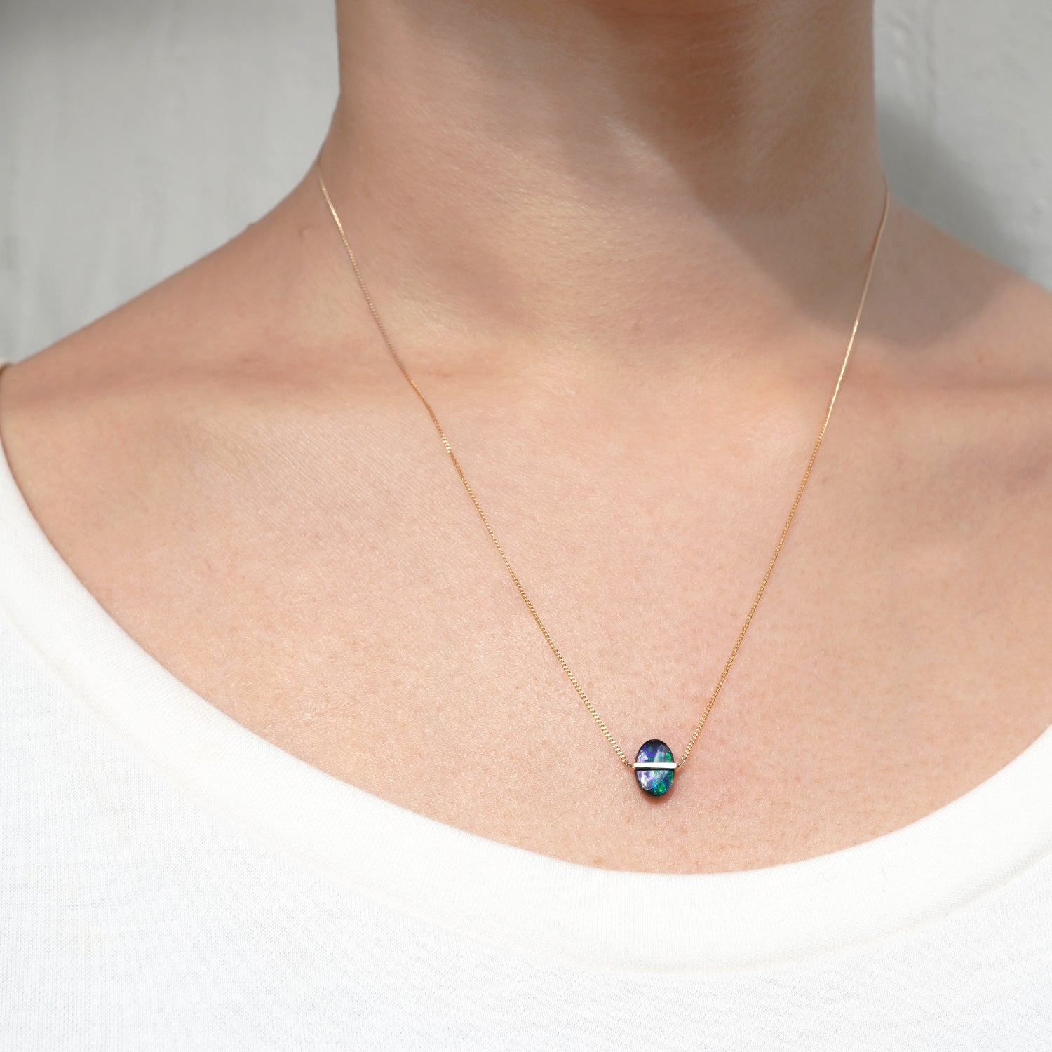 BAND NECKLACE BOULDER OPAL #2731