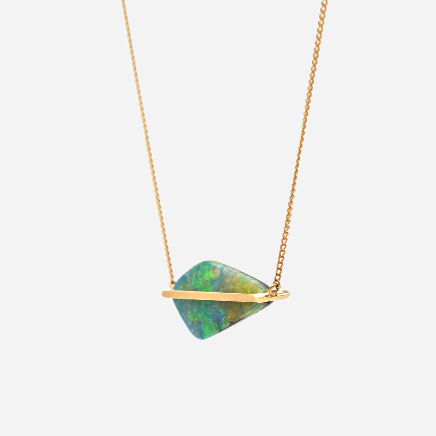 BAND NECKLACE BOULDER OPAL #2324