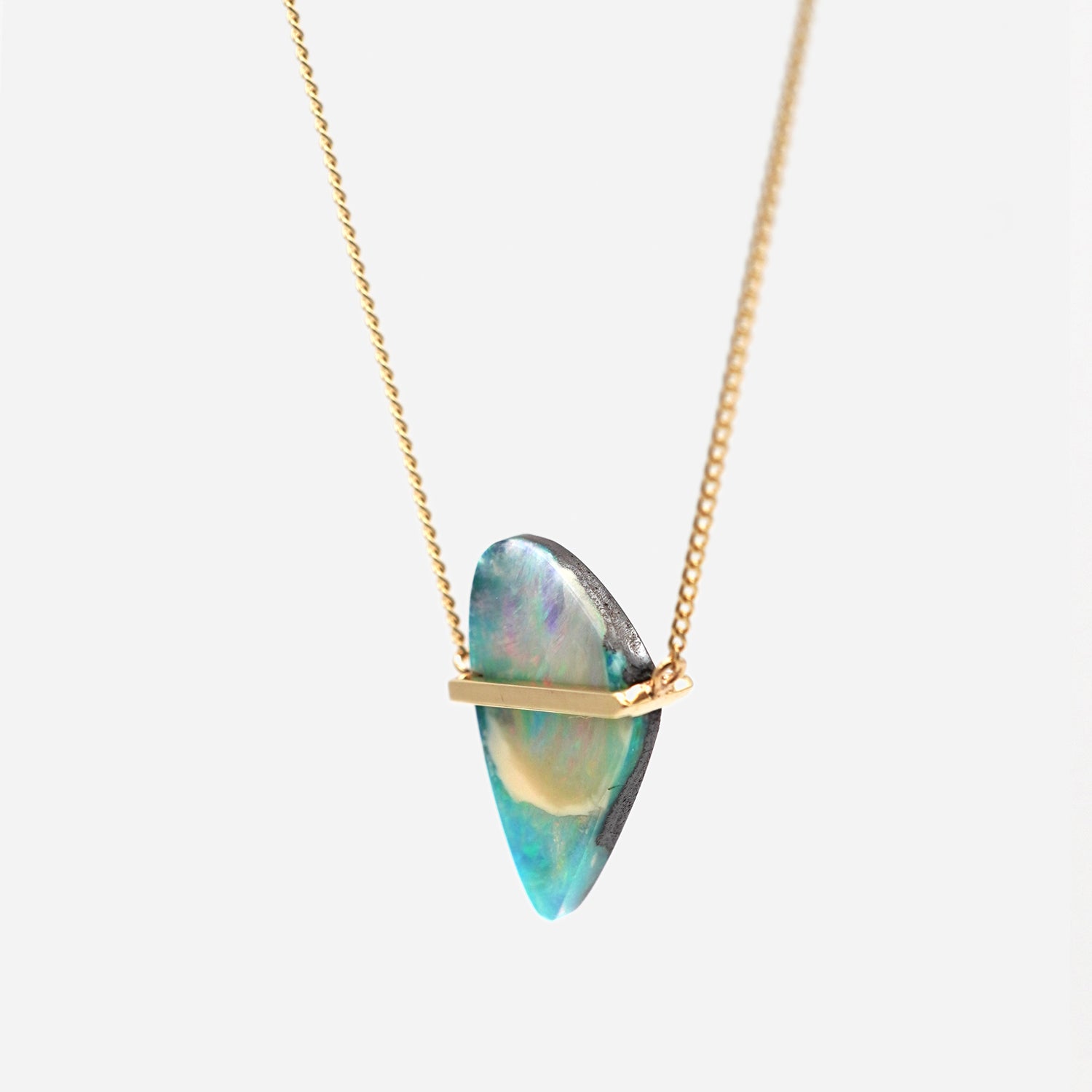 BAND NECKLACE BOULDER OPAL #2726