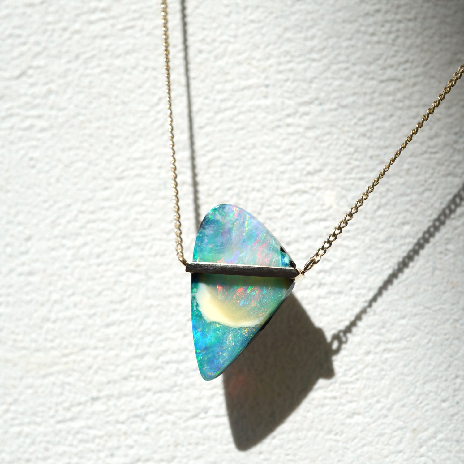 BAND NECKLACE BOULDER OPAL #2726
