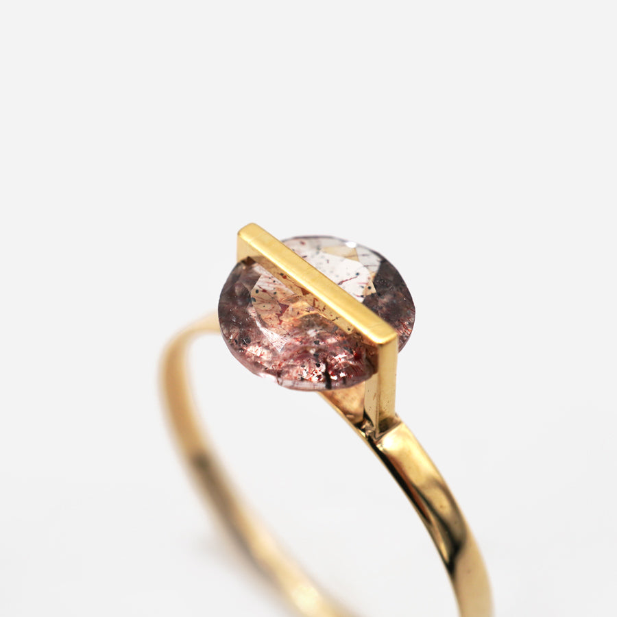 BAND RING STRAWBERRY QUARTZ #2736