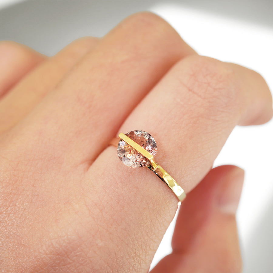 BAND RING STRAWBERRY QUARTZ #2736